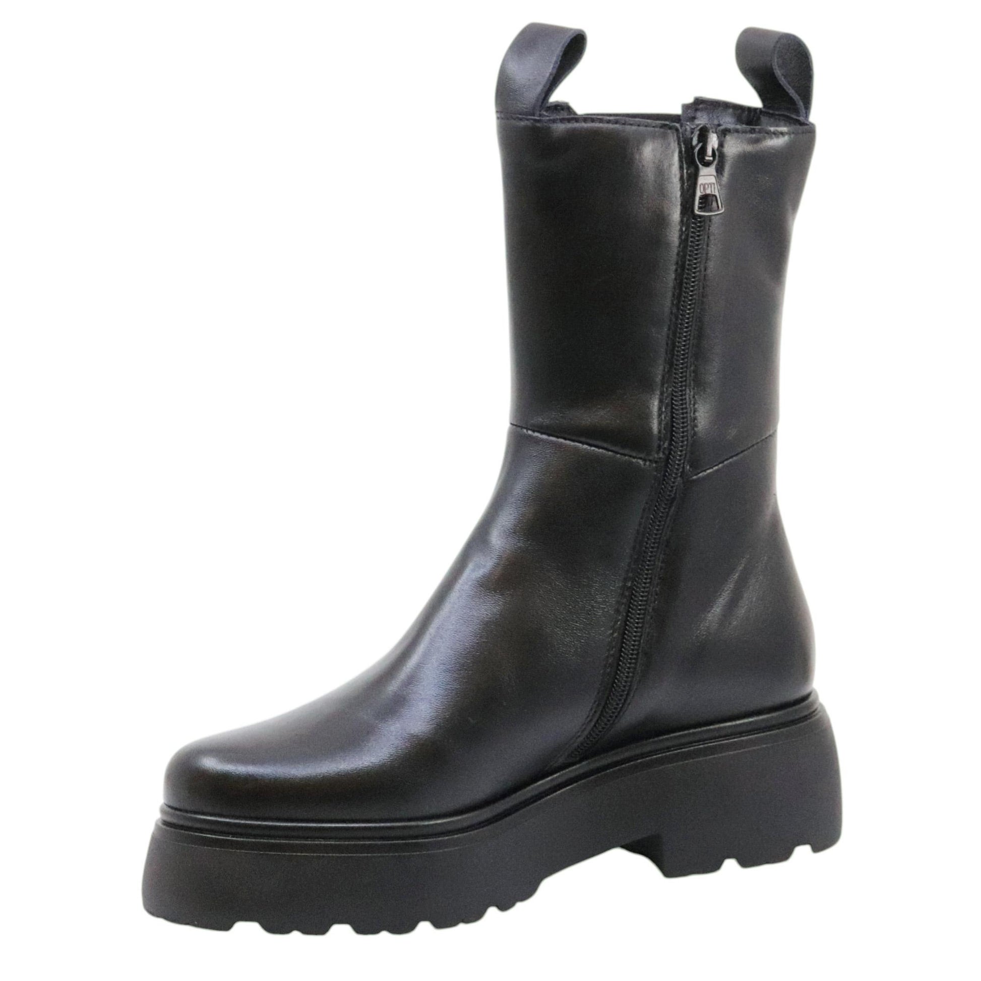 MJUS L44207 stivaletto chelsea donna in pelle nera 