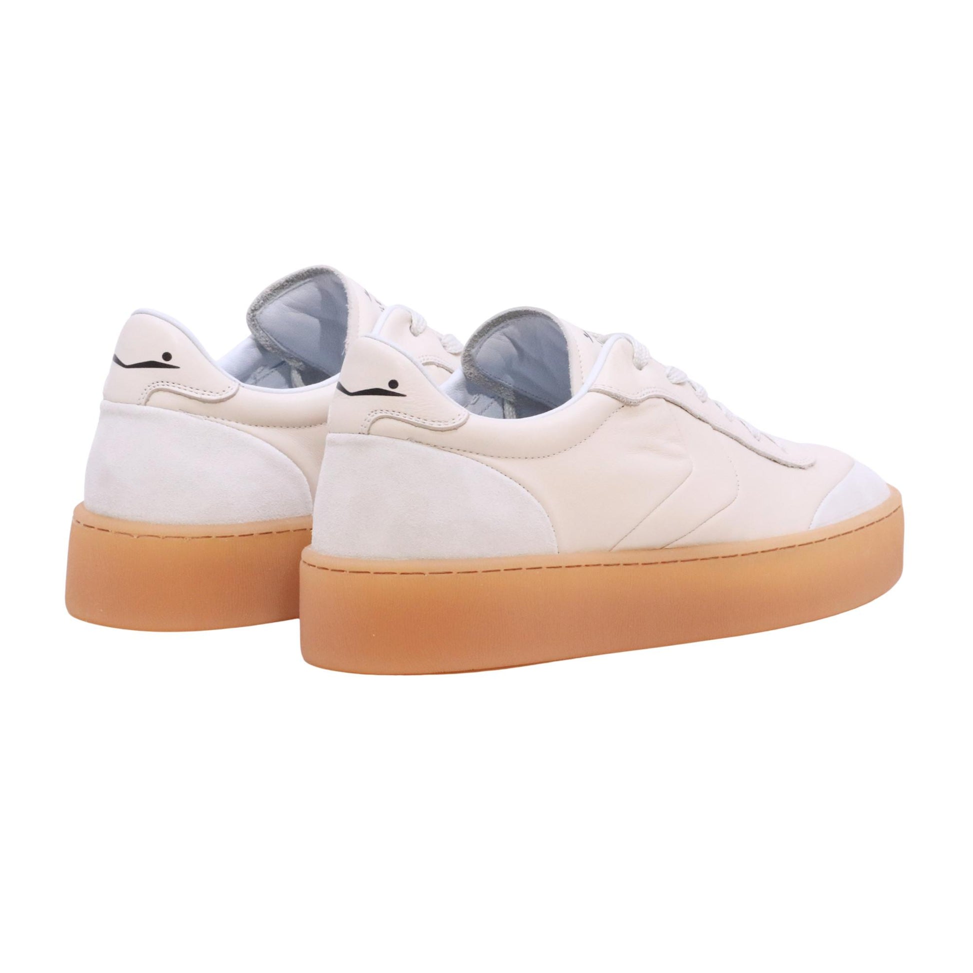Voile Blanche Mind 02 sneaker uomo in pelle bianca e camoscio 