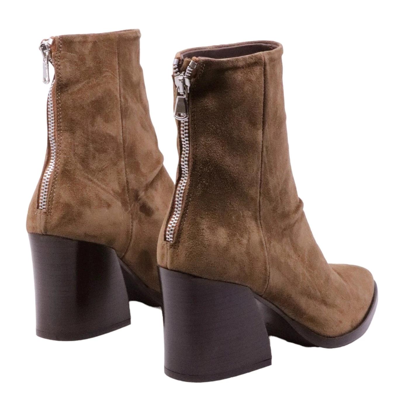 Stivaletto donna Curiositè 1636 in camoscio marrone 