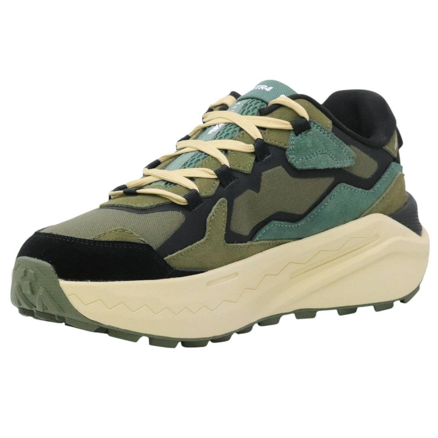 Extr4 Kaizen XL 1.04 sneaker uomo in suede e tessuto tecnico verde e nero 