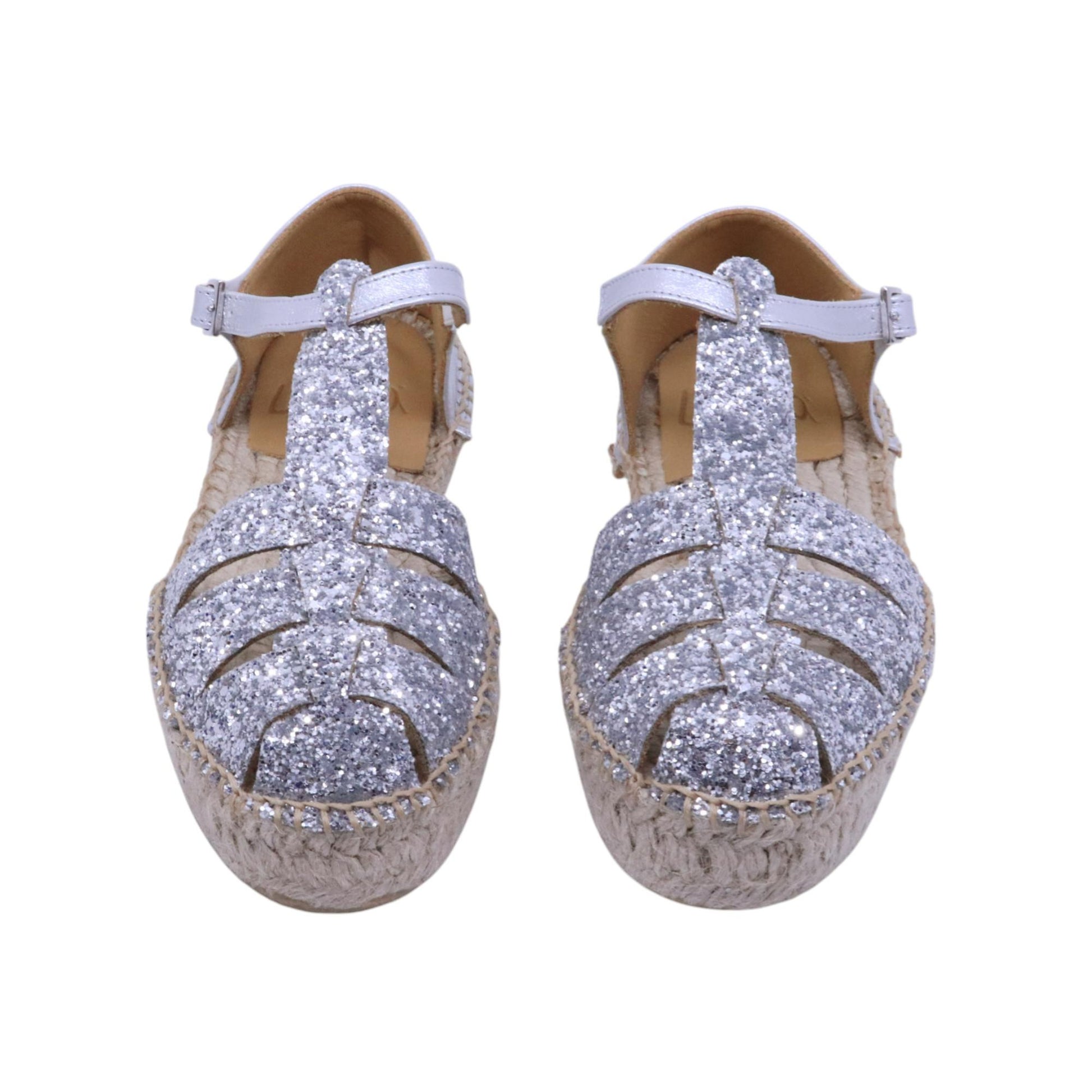 Sandalo donna Lagoa Valencia in glitter argento 