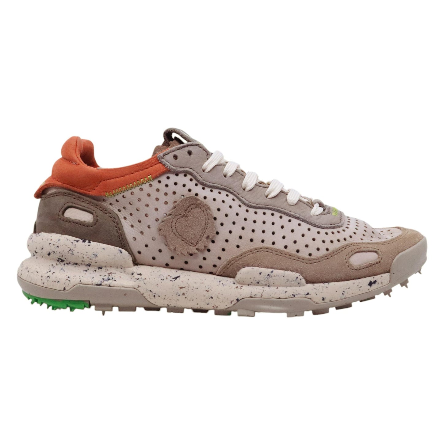 Satorisan Chacrona Laser Premium sneaker uomo in pelle traforata color girgio 