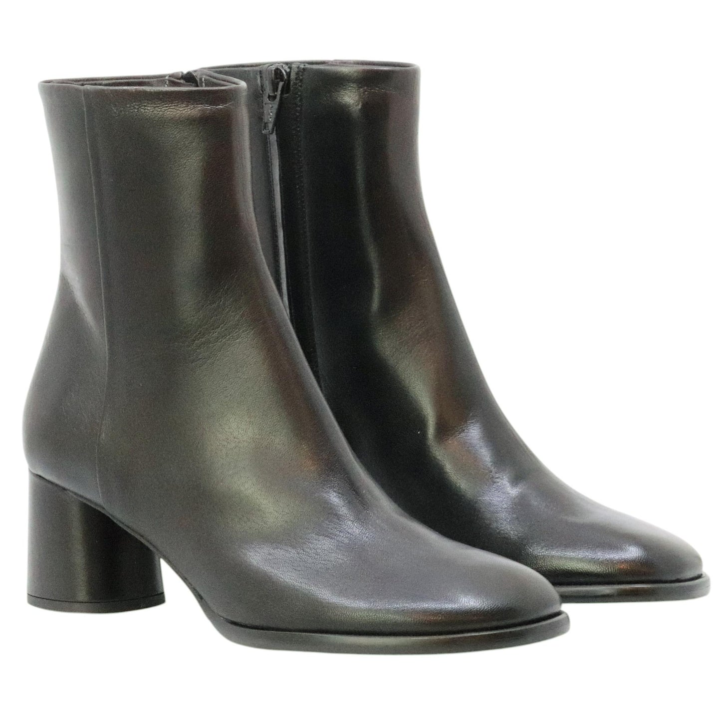 Fabio Rusconi 2747 stivaletto donna in pelle nera con zip laterale 