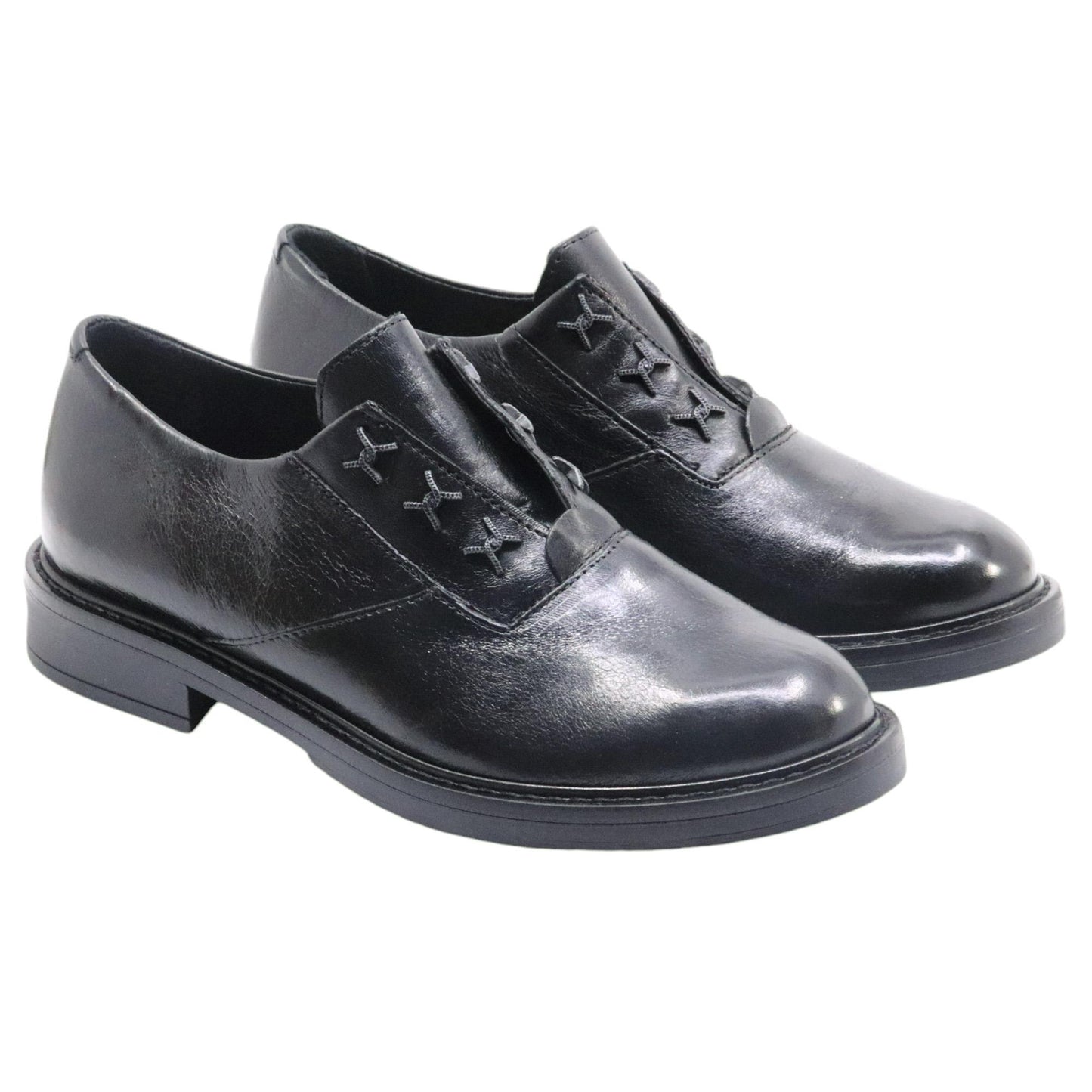 Scarpa Mjus T81107 da donna in pelle nera 