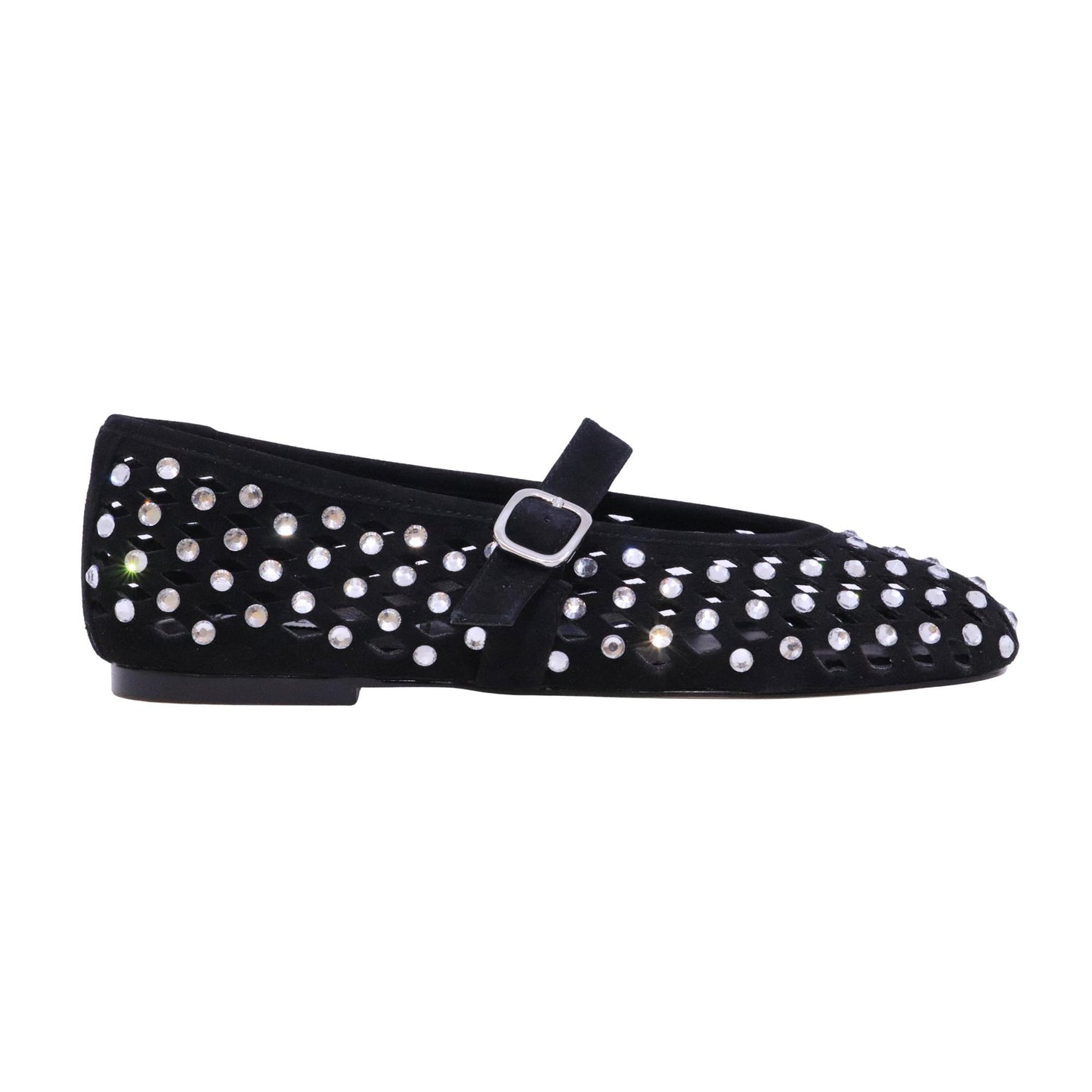 Steve Madden Rerun ballerina donna in suede nero 