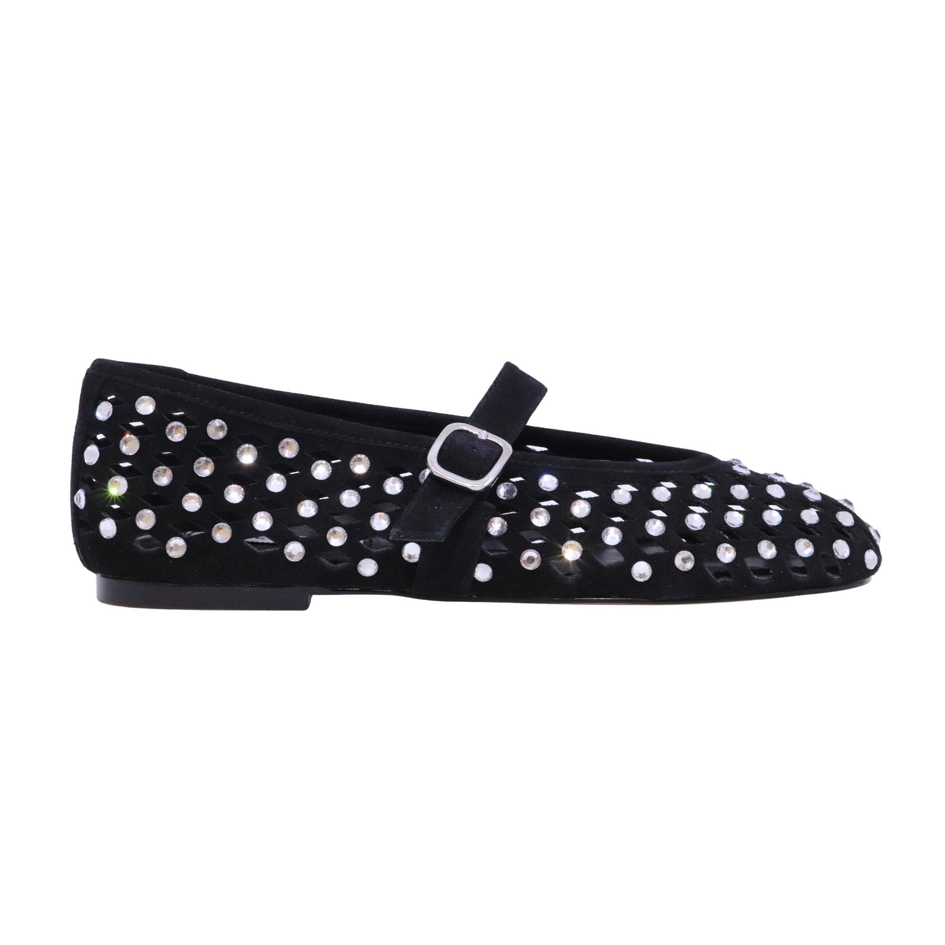 Steve Madden Rerun ballerina donna in suede nero 