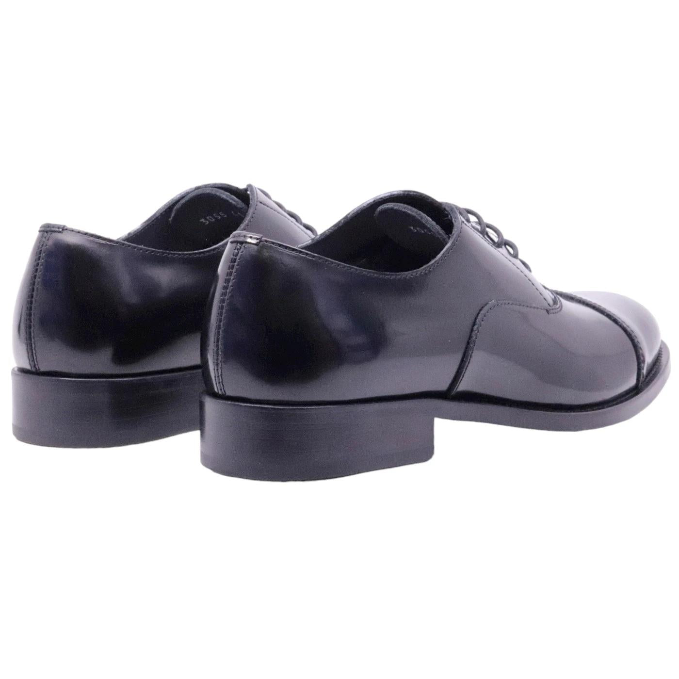 Scarpa francesina uomo di Seboy's 3055 in pelle nera spazzolata 