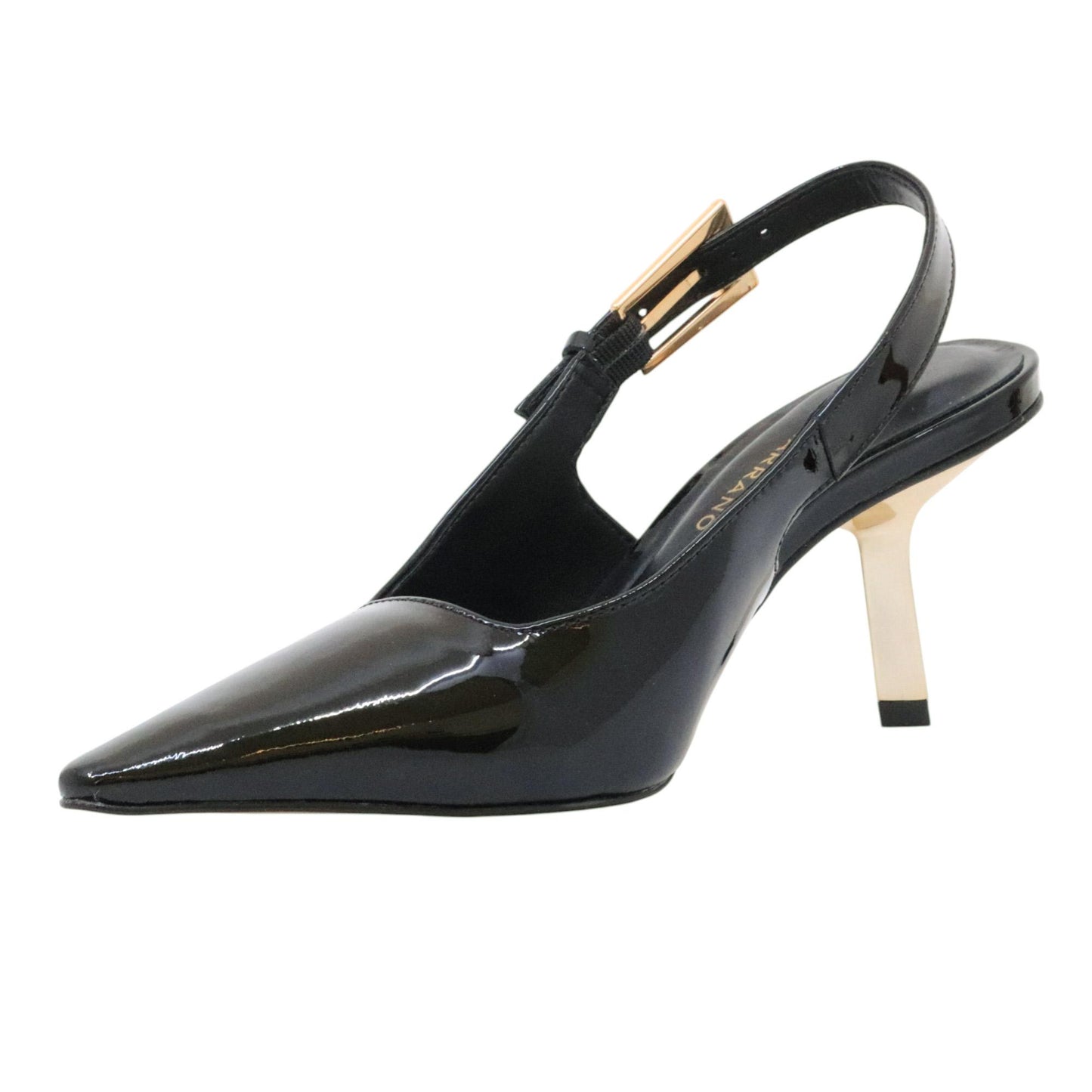 Carrano 877001 slingback donna pelle vernice nera 