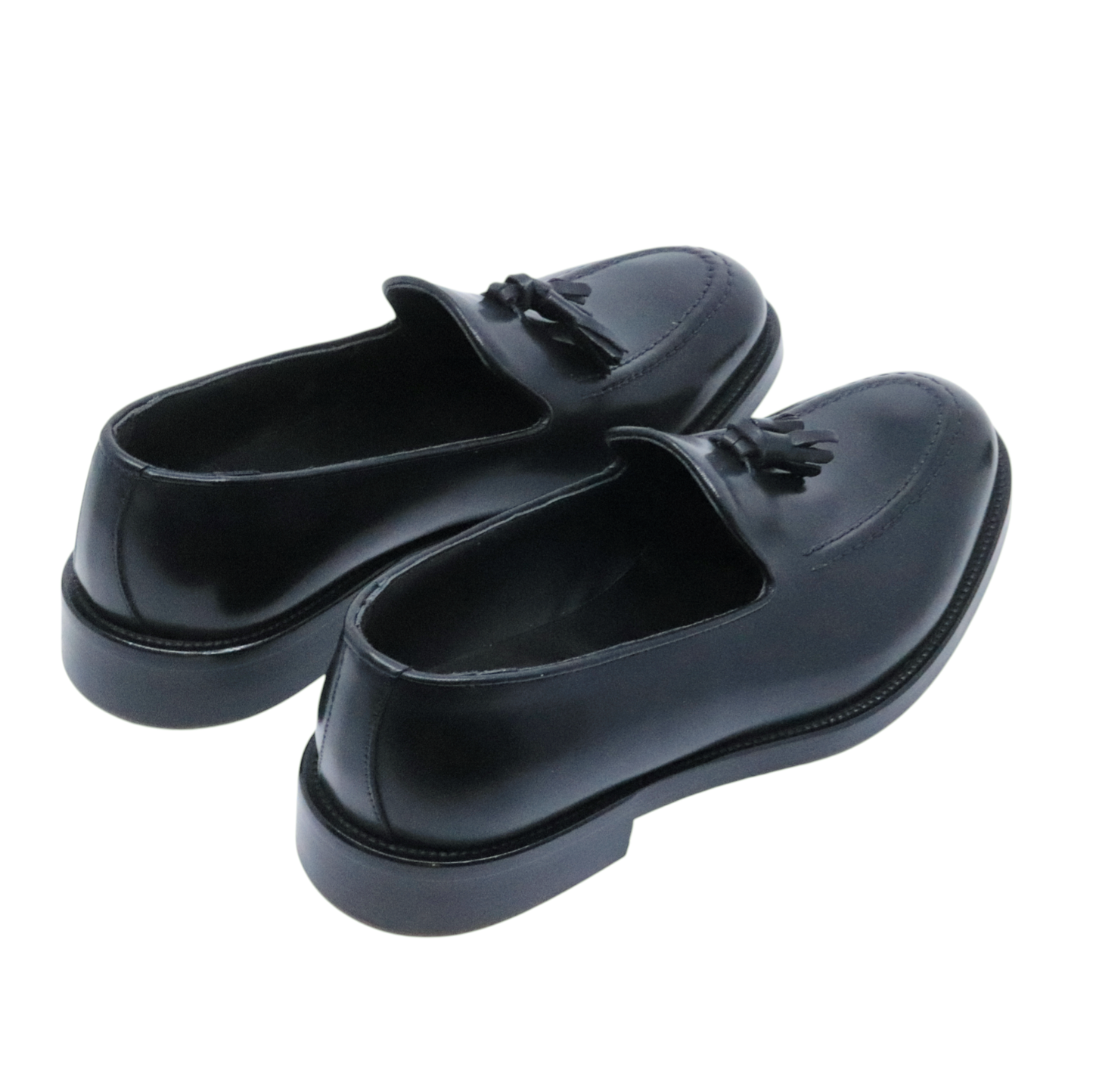Mocassino uomo Crispiniano 3509 in pelle nera con mappetto 
