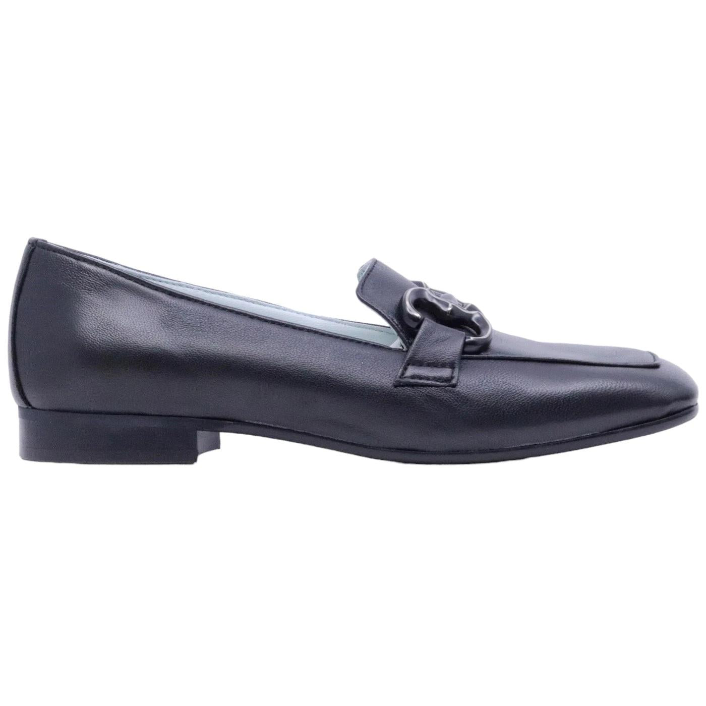 Mocassino donna Poesie Veneziane Prkg1 in pelle di colore nero con morsetto 