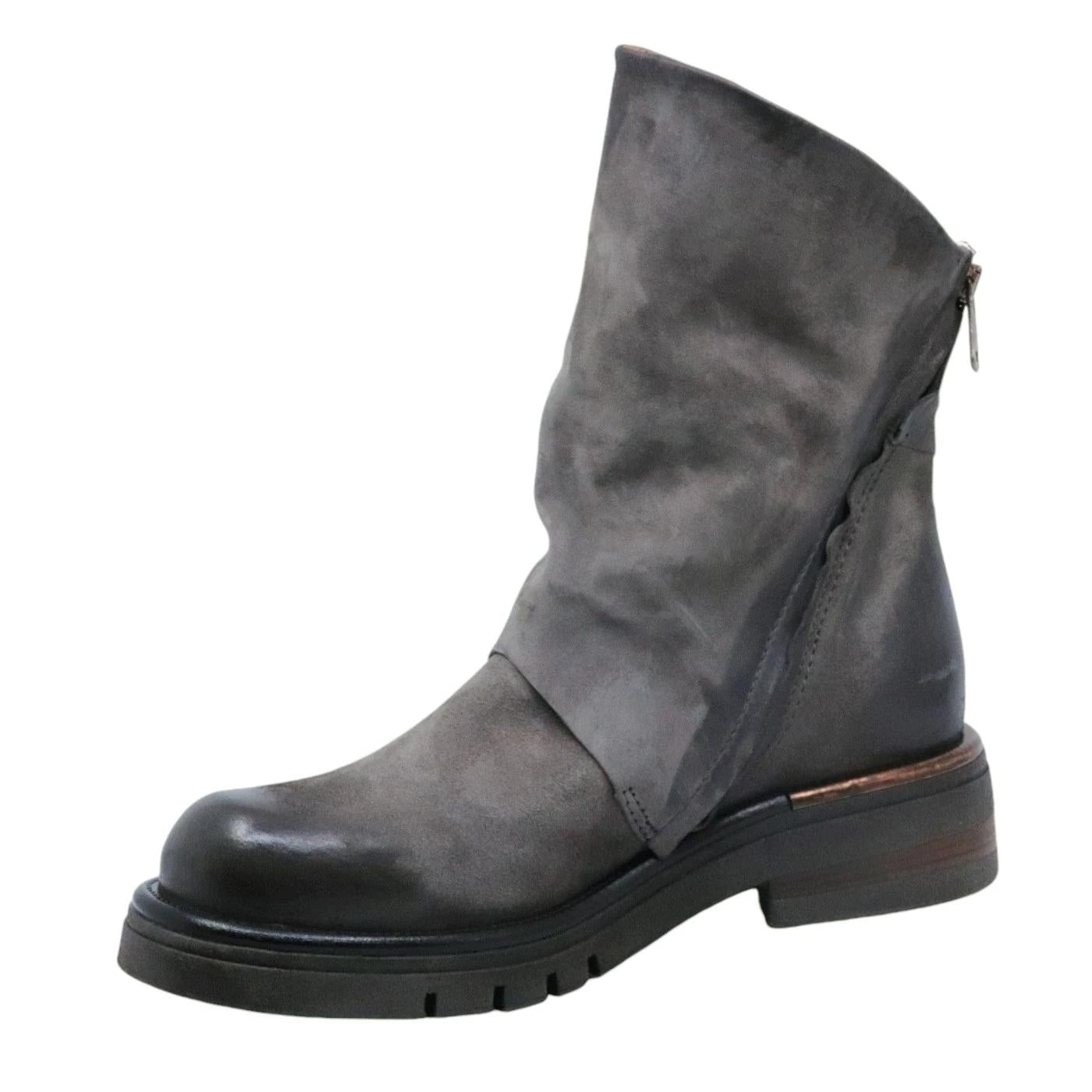 Stivaletto donna AS98 B81204 in camoscio grigio 