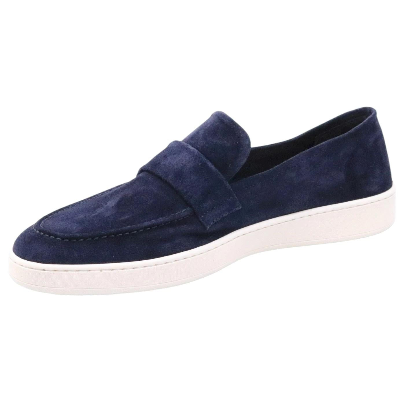 Mocassino uomo Rossano Bisconti 750 in camoscio blu 