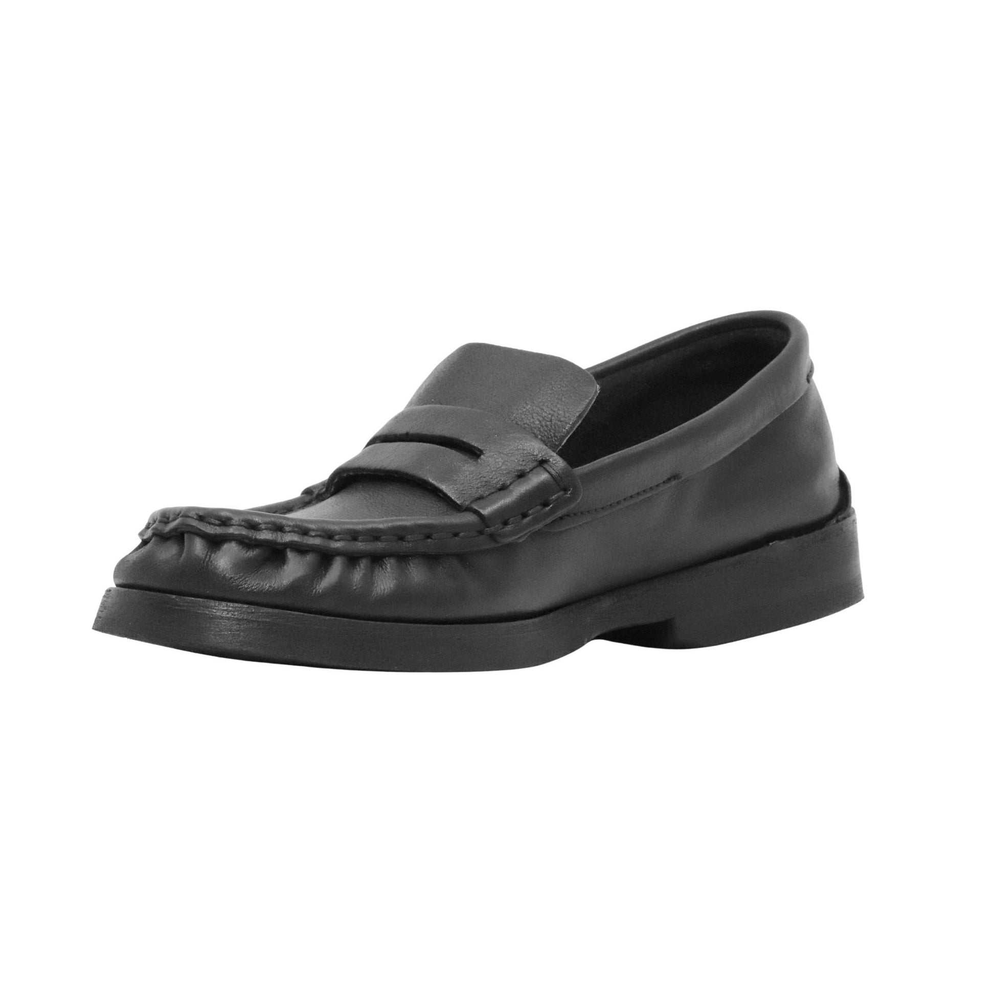 AS98 Benso Z58101 mocassino uomo in pelle nera con suola in gomma 
