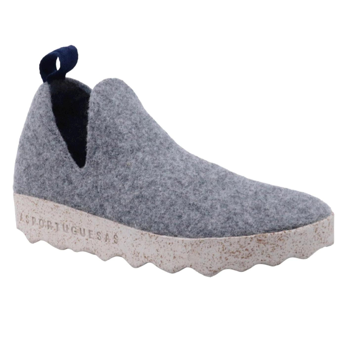 Scarpa donna Asportuguesas City in lana naturale grigia 