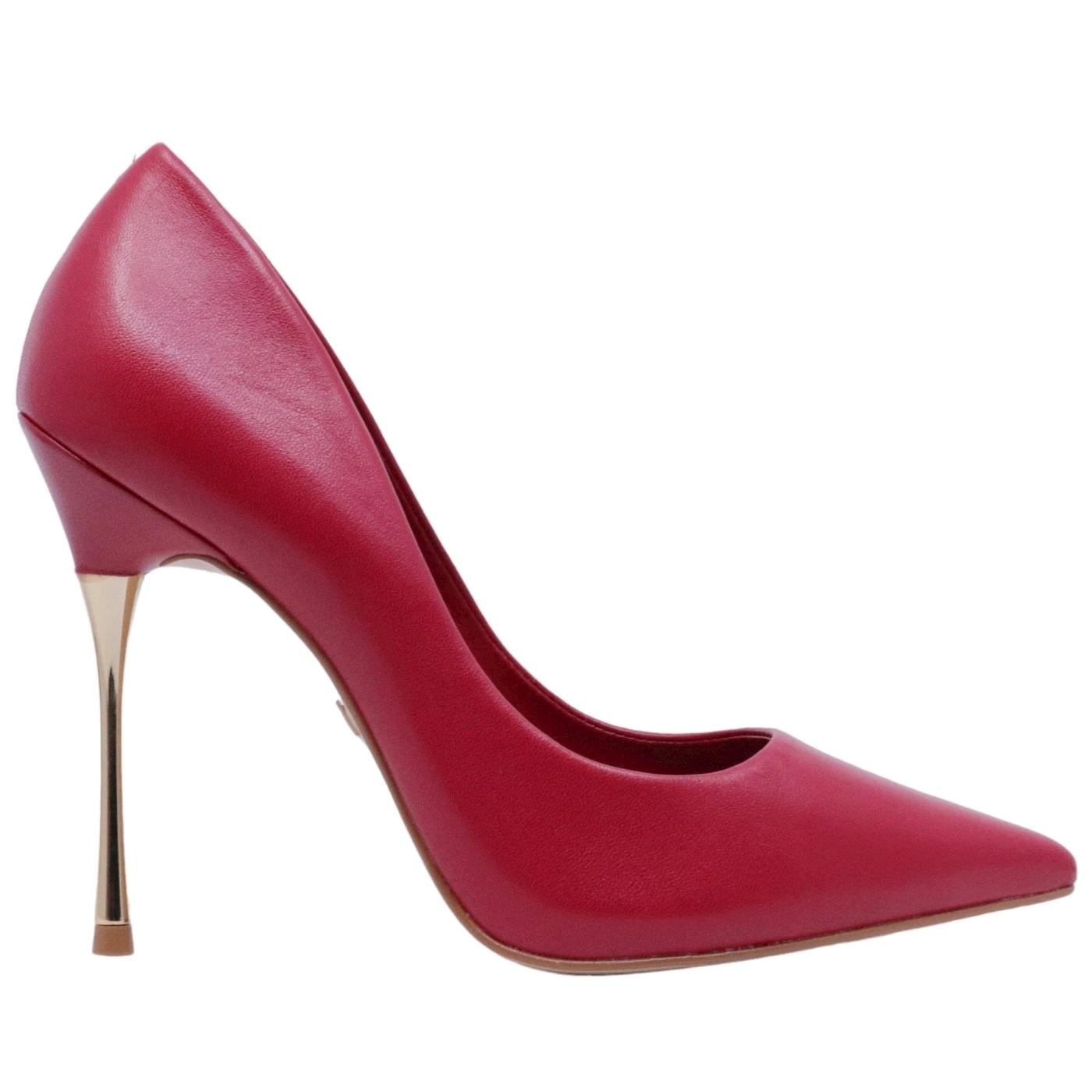 Décolleté donna Carrano in pelle di colore rosso 