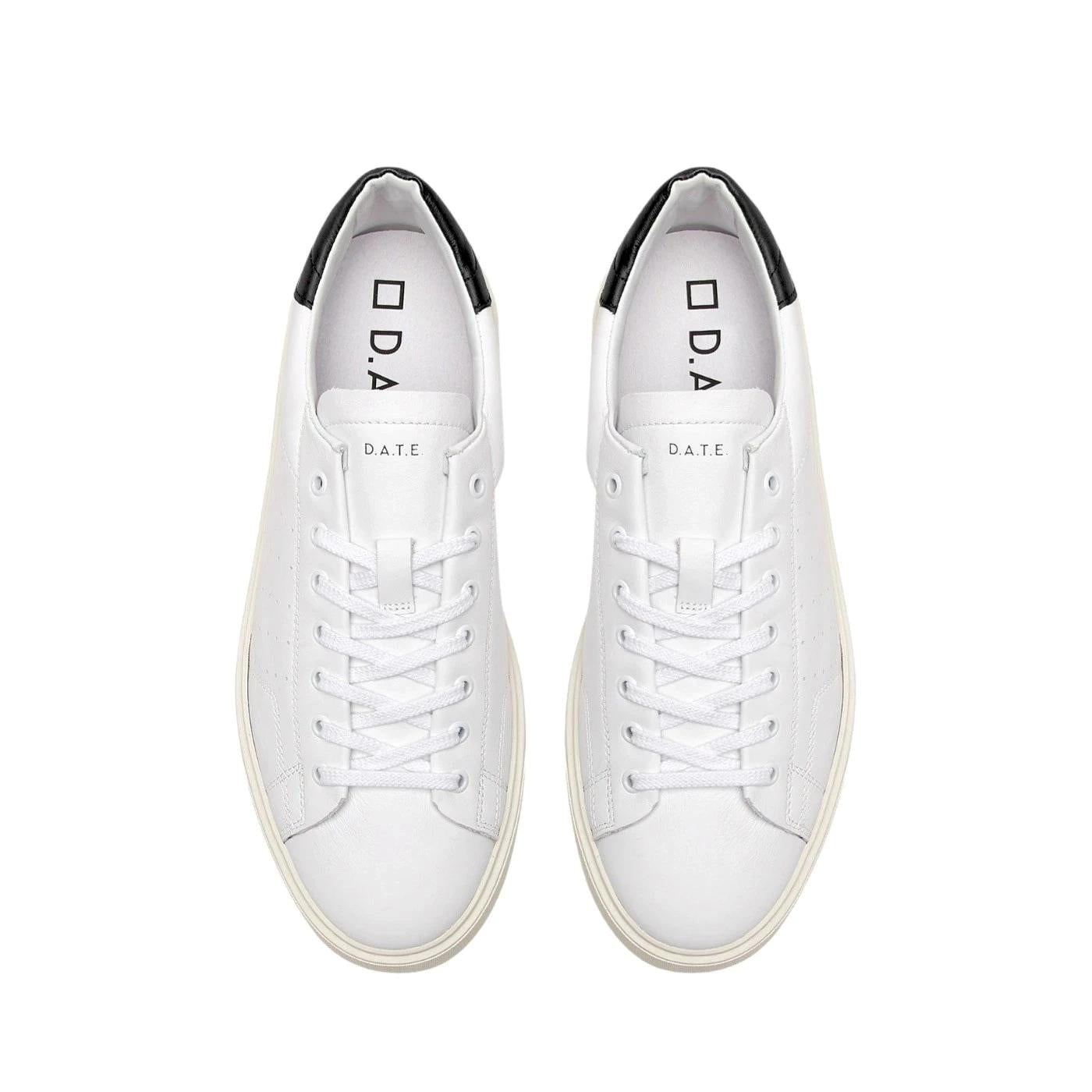 DATE Levante Calf White Black LV-CA-WB sneaker uomo in pelle bianca 