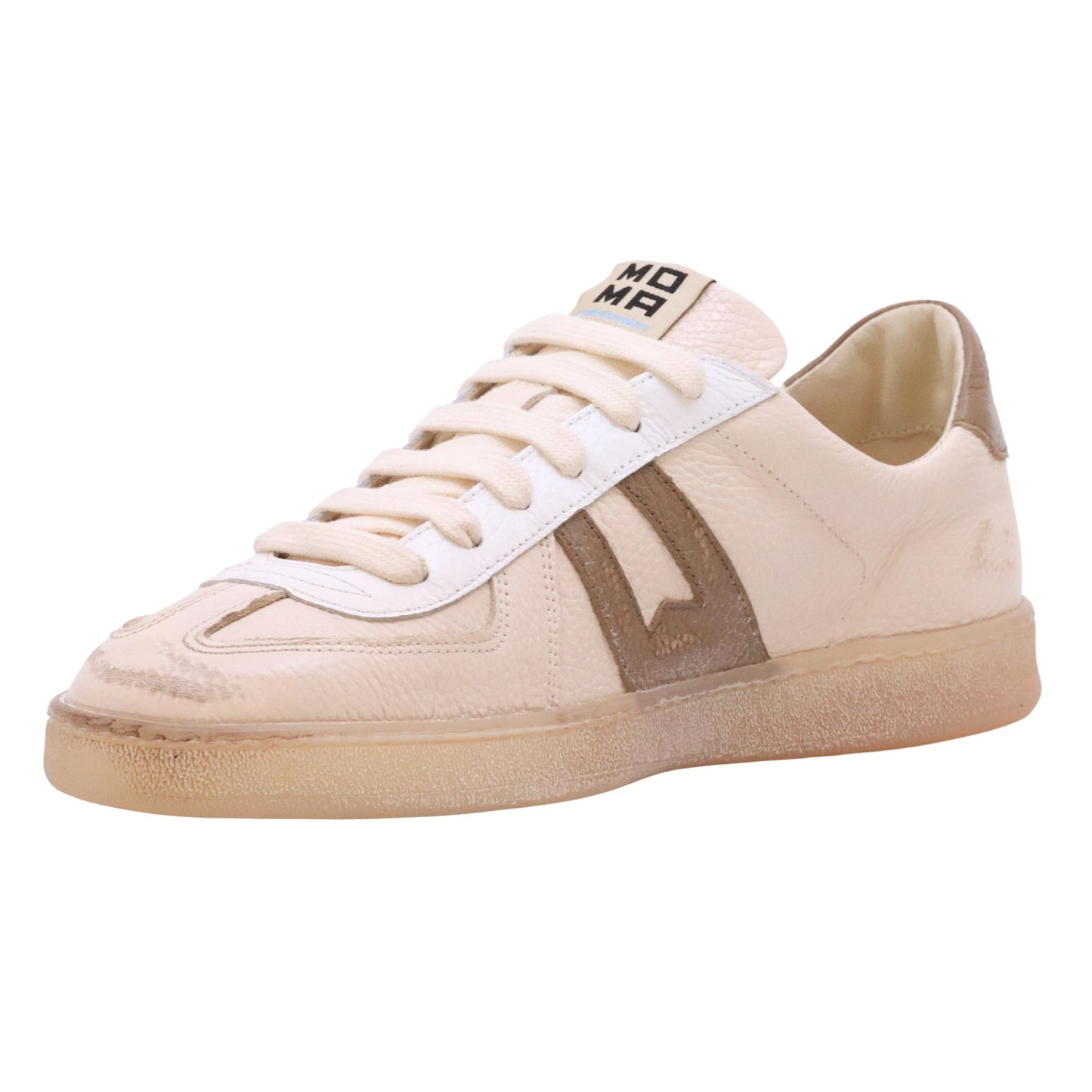 Moma 10601A sneaker uomo in pelle beige 