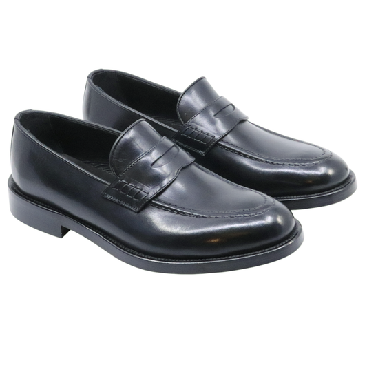 Mocassino uomo Crispiniano 3510 in pelle nera 3510CRUSTNERO CRISPINIANO