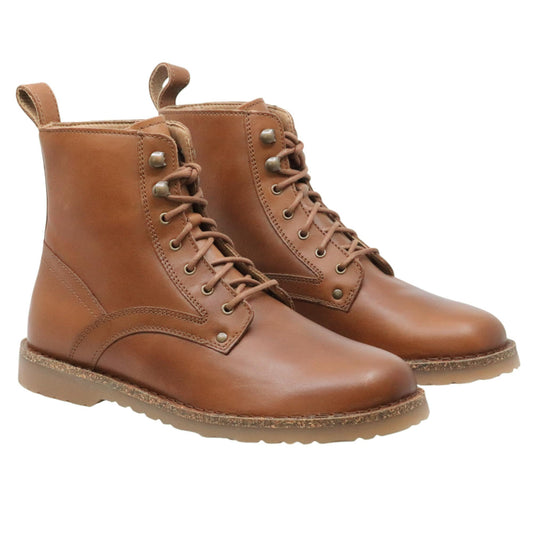 Birkenstock Bryson stivaletto uomo stringato in pelle cognac 