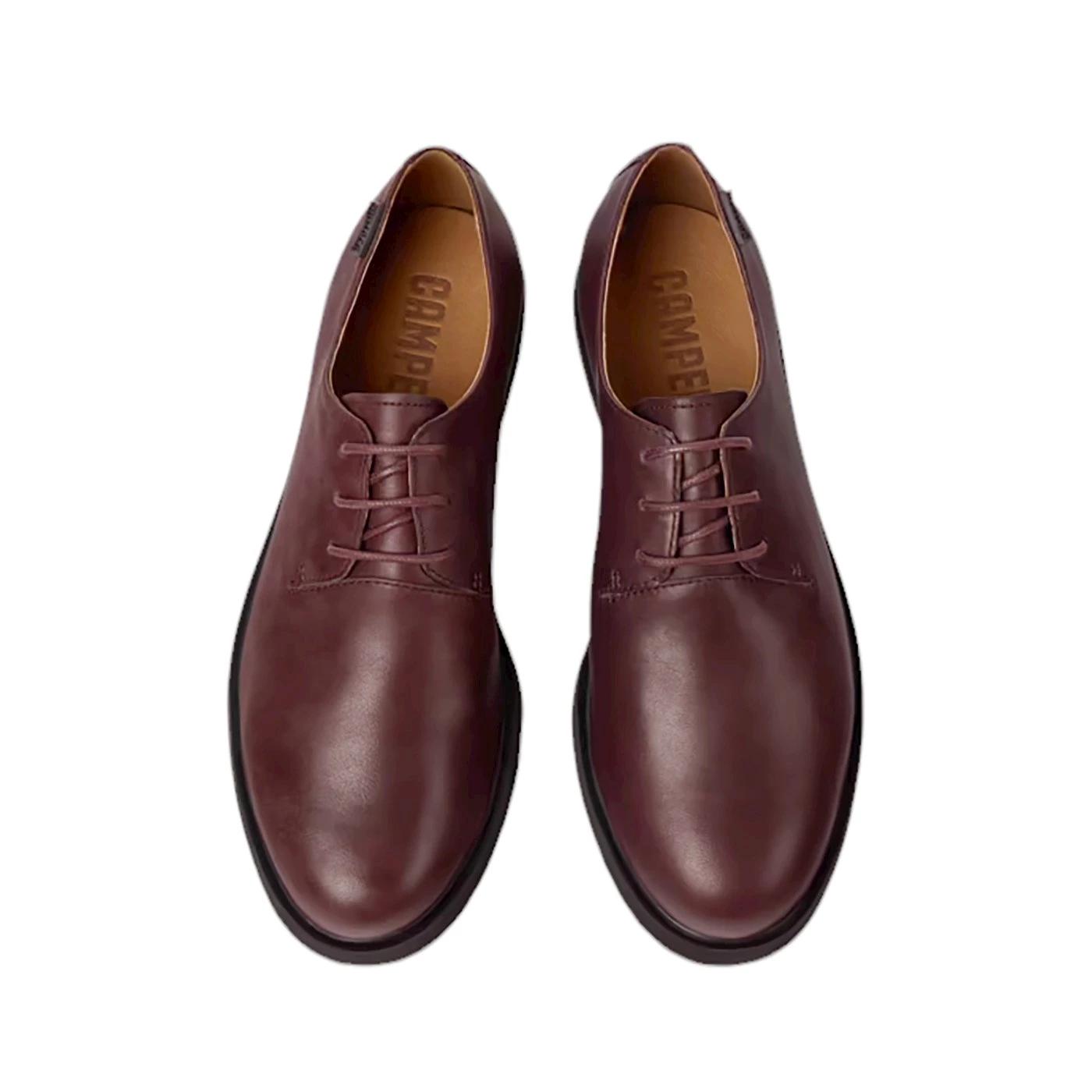 Camper Iman K200685-033 scarpa stringata donna in pelle bordeaux 