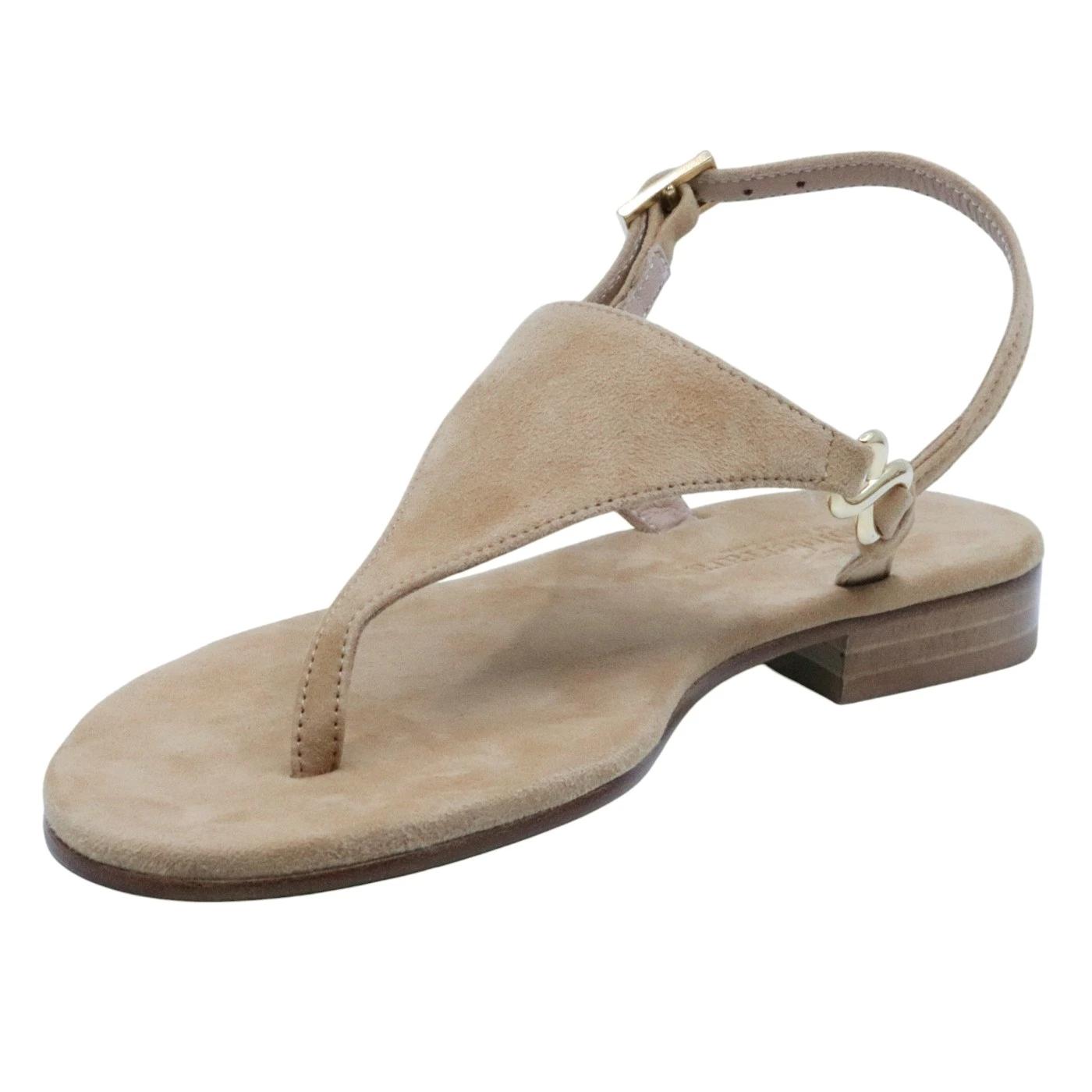 Sandalo infradito Paolo Ferrara CR721 in camoscio legno 