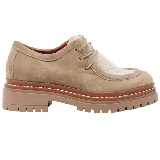 Mjus Dixie L97106 scarpa bassa donna in camoscio color beige chiaro 