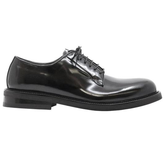 Ducanero 2755 scarpa derby uomo in pelle lucida nera 
