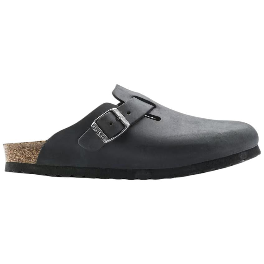 Birkenstock Boston in pelle oiled nero 