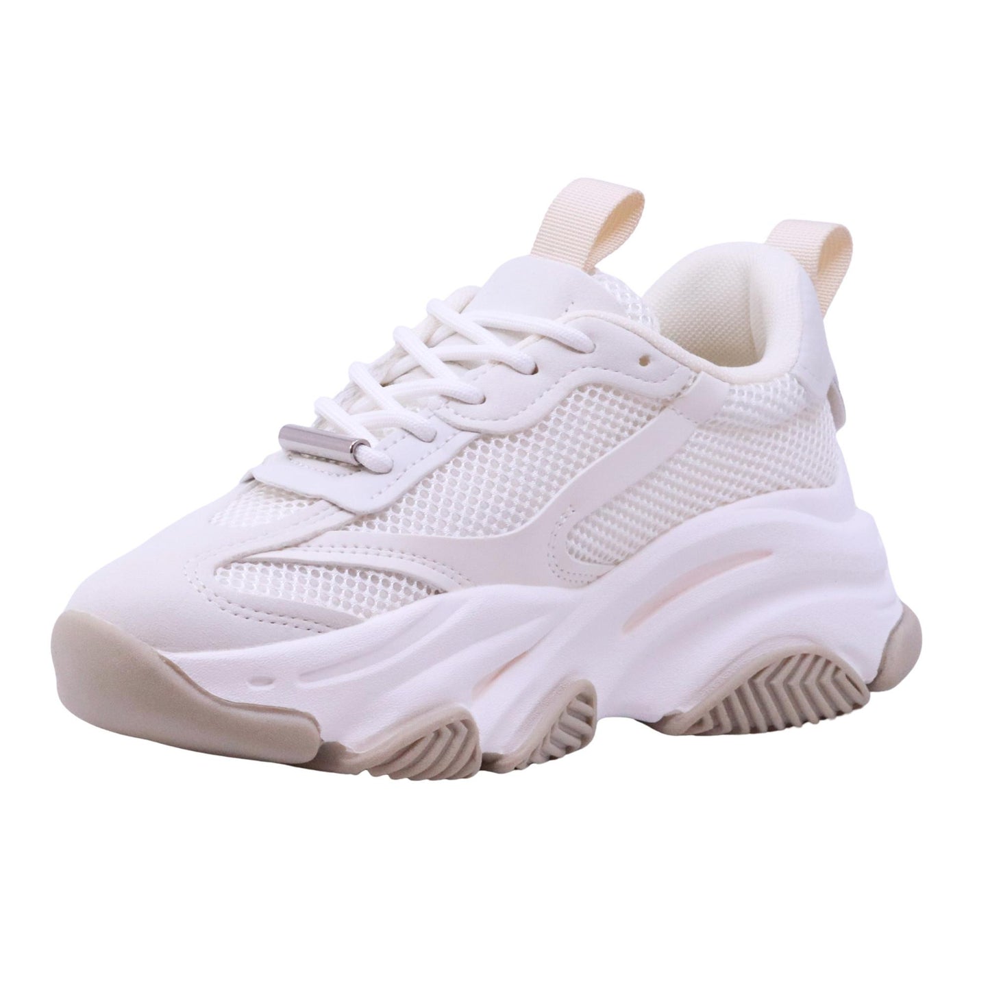 Steve Madden Possession sneaker donna tessuto off-white beige grigio POSSESSION-EOFFWHT/BEGGRY STEVE MADDEN