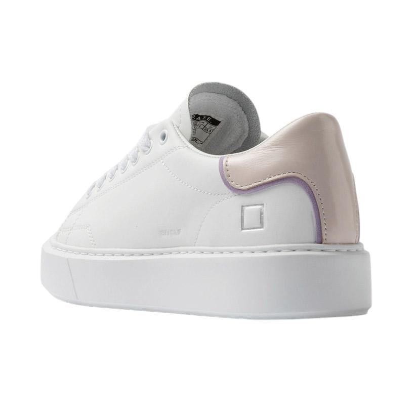 DATE Sfera Calf White Rose SF CA RO sneaker donna pelle bianca 