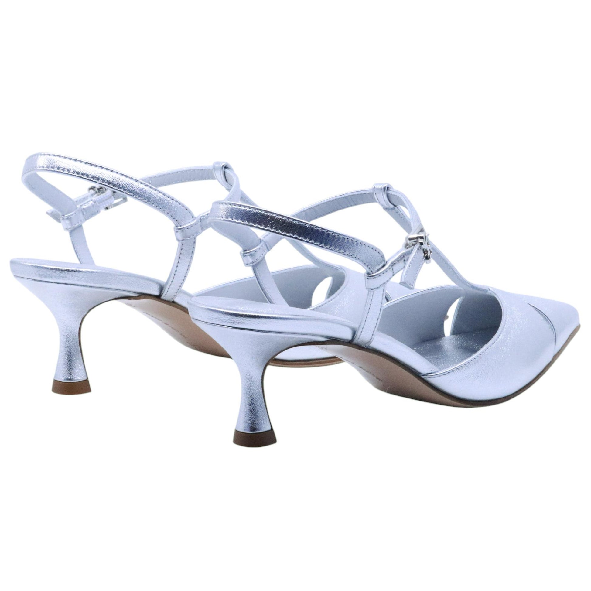 Slingback donna Sergio Levantesi Edvige in pelle argento 