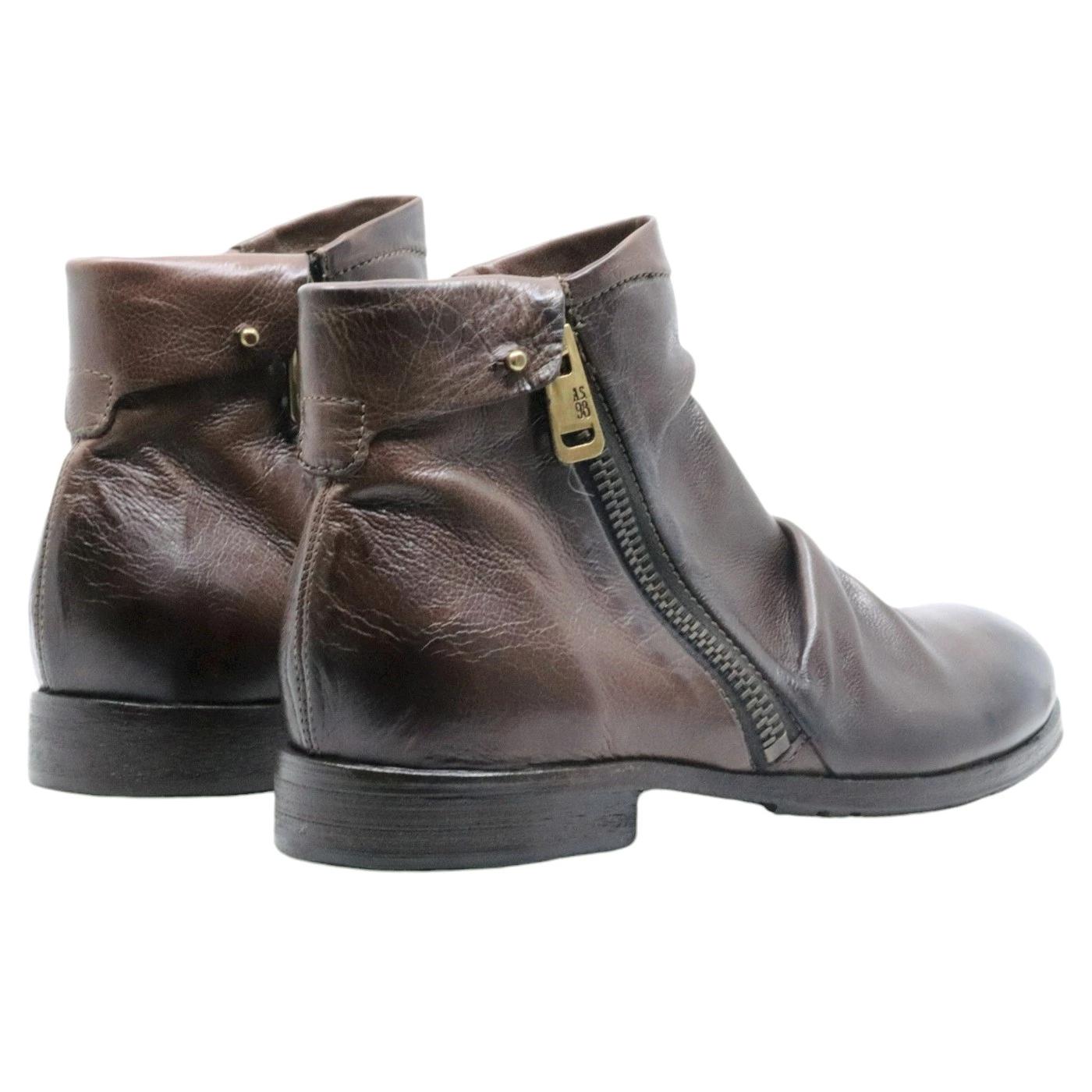 Stivaletti uomo AS98 Clash 401216 in pelle marrone 