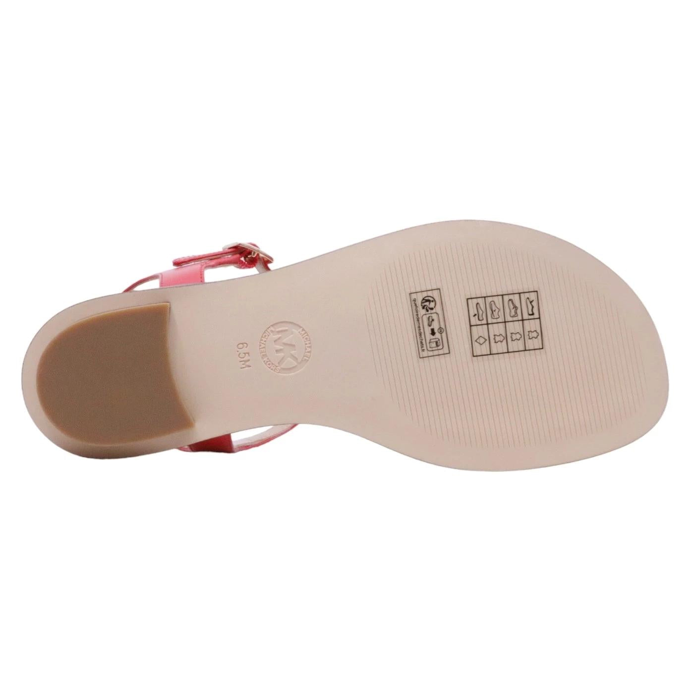 Sandalo infradito Michael Kors Mallory Thong corallo in pelle 