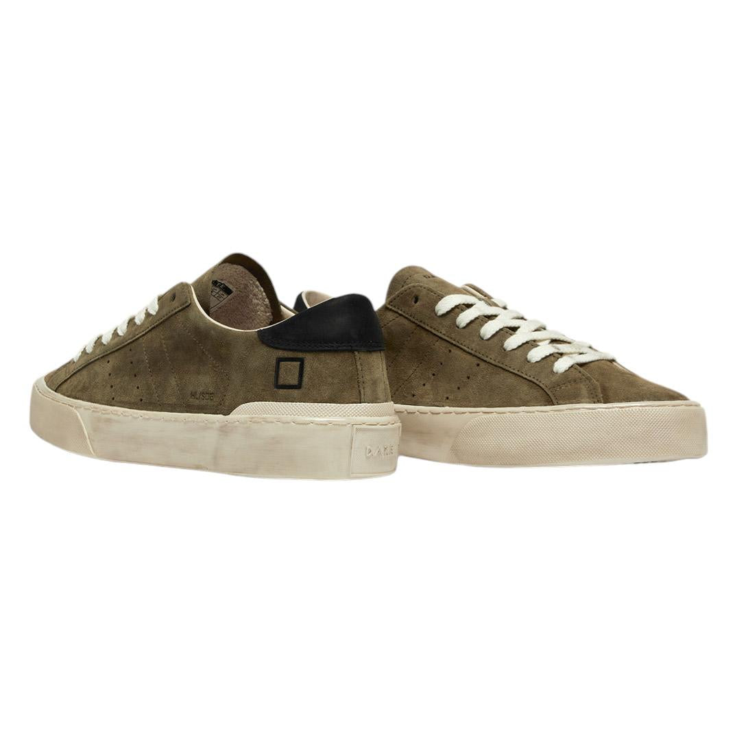 DATE Hill Low Suede Army HL SD AR sneaker uomo in camoscio verde militare 
