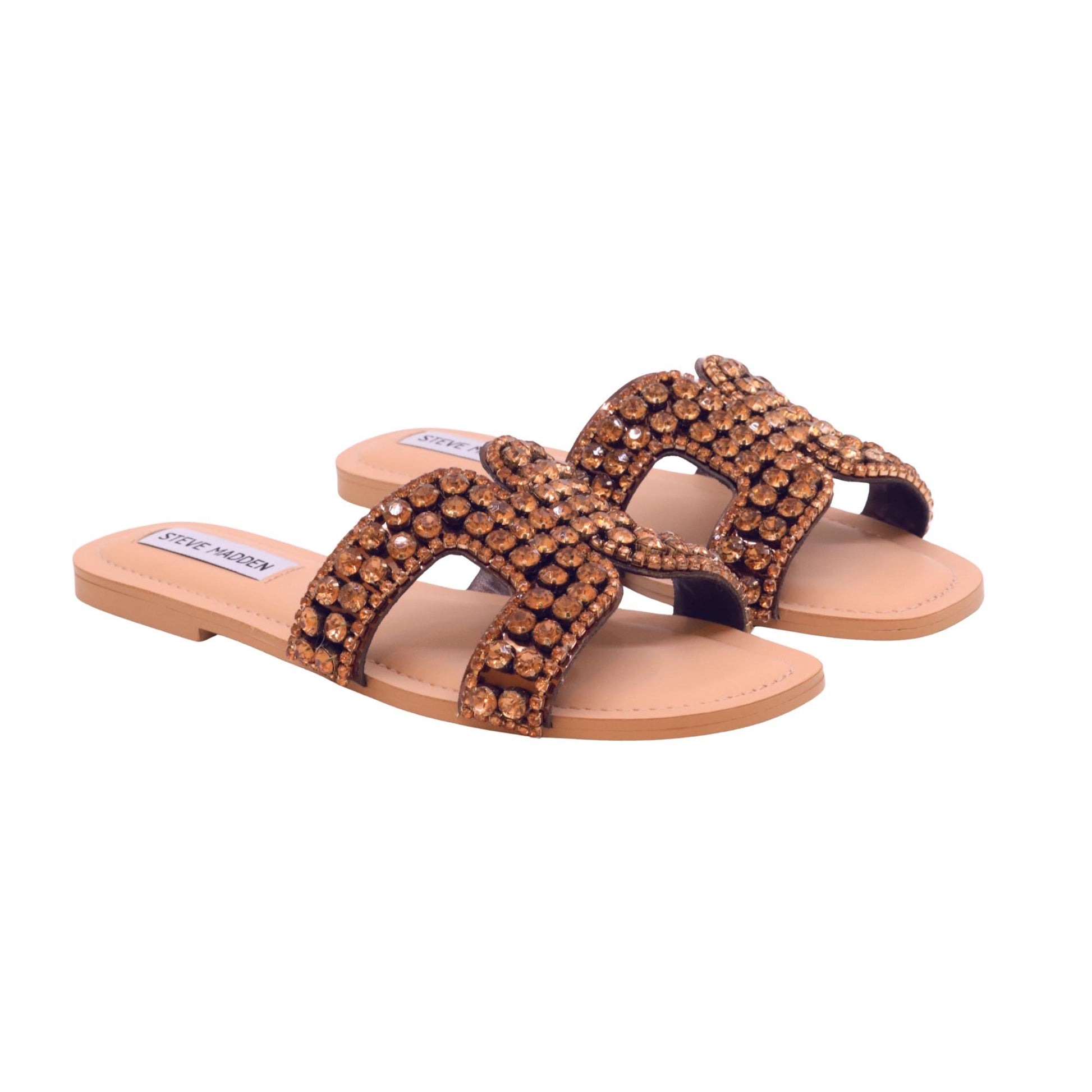 Steve Madden Zaira sandalo donna in materiale sintetico color bronzo 