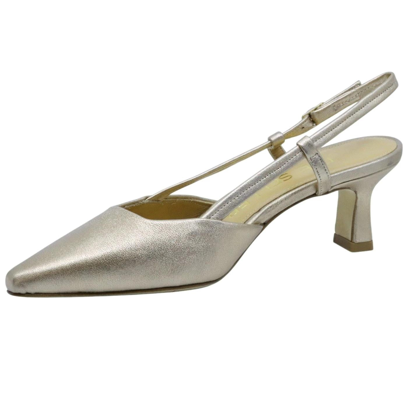Slingback donna The Seller EN809 in pelle champagne 