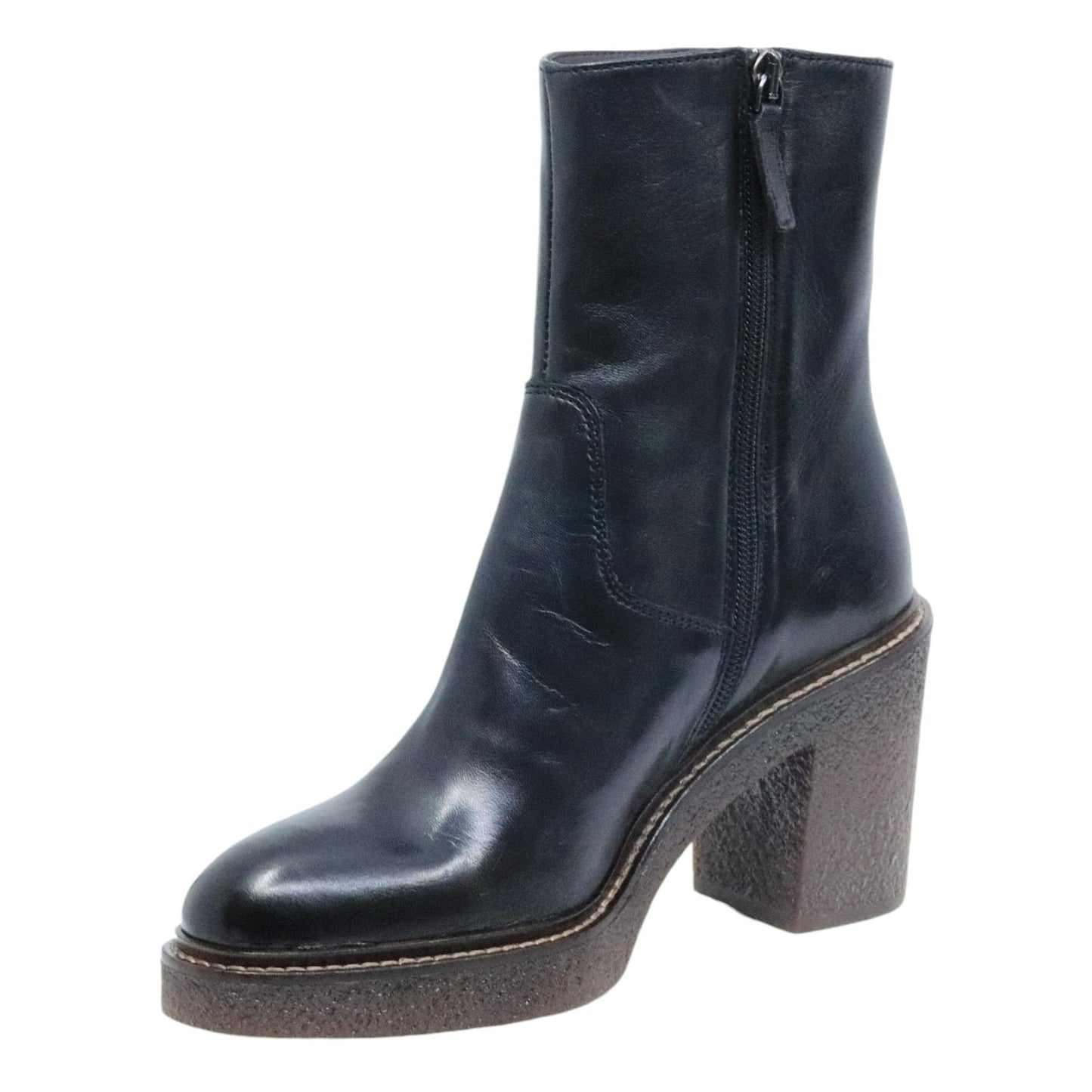 Triver Flight 527 stivaletto donna in pelle nera<BR/> 