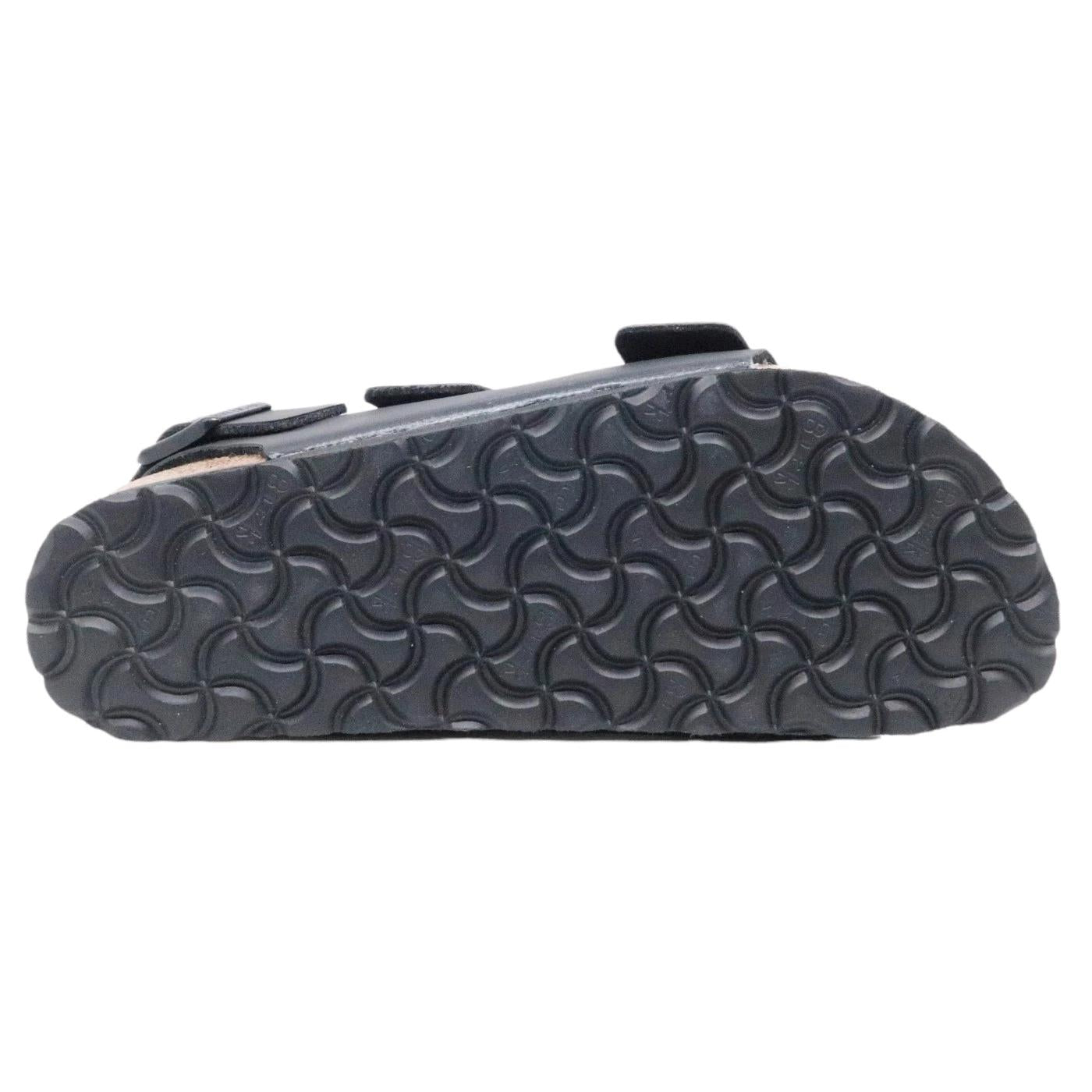 Birkenstock Milano Black Birko-Flor sandalo rte fibbie Narrow Fit 