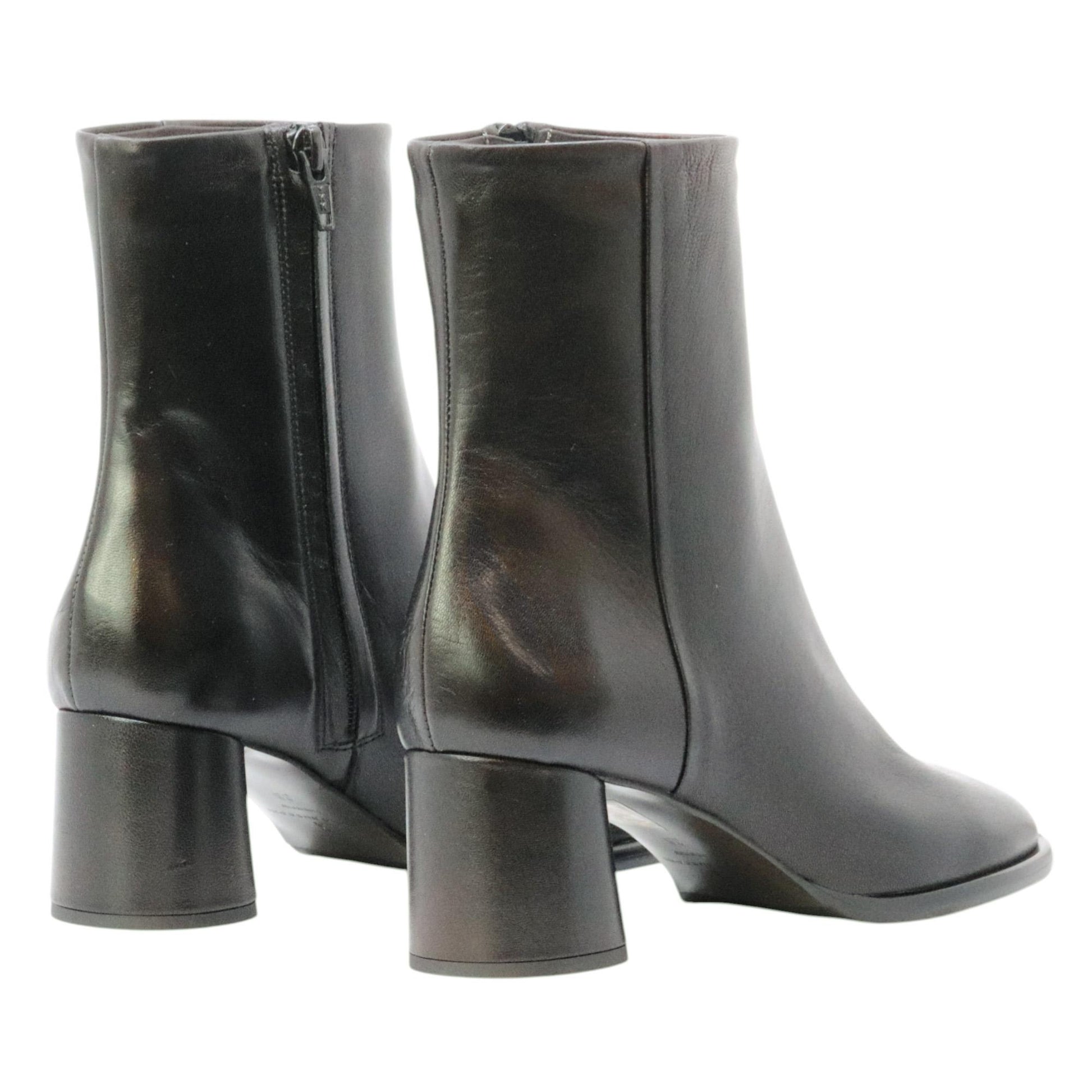 Fabio Rusconi 2747 stivaletto donna in pelle nera con zip laterale 