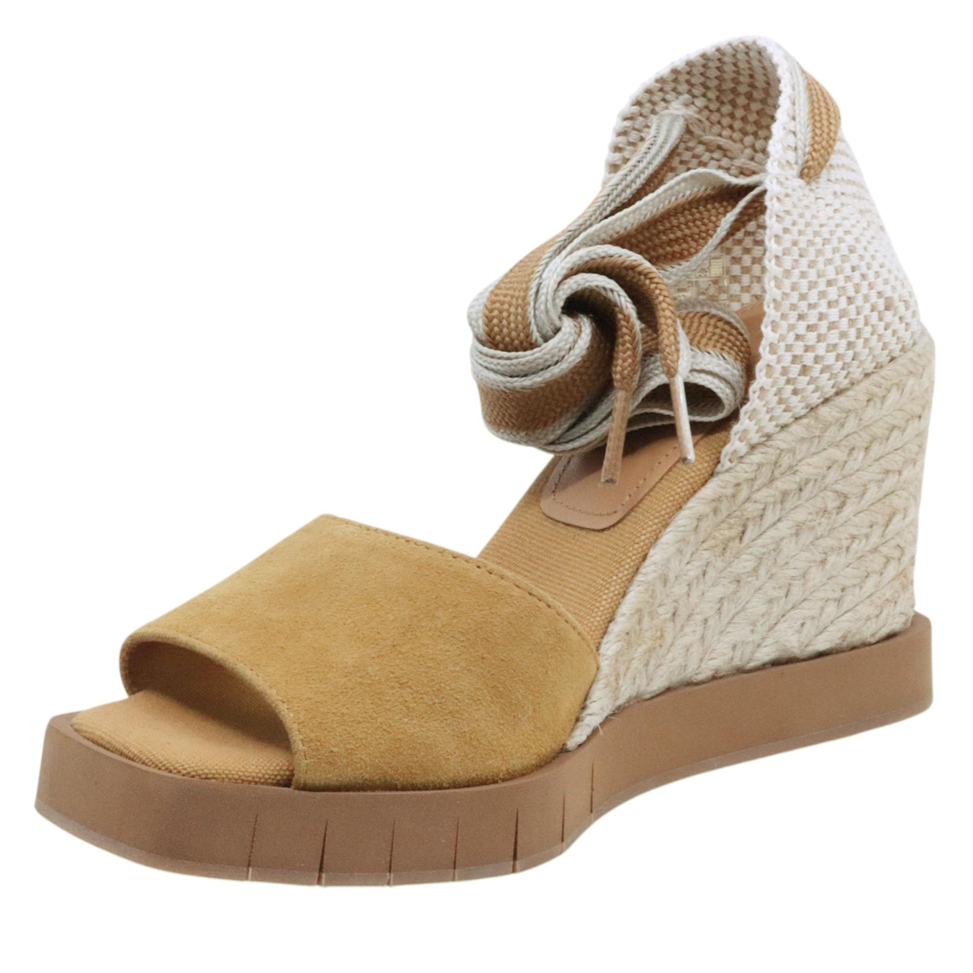 Sandalo zeppa Palomitas Hedera 27 4601 in camoscio cammello 