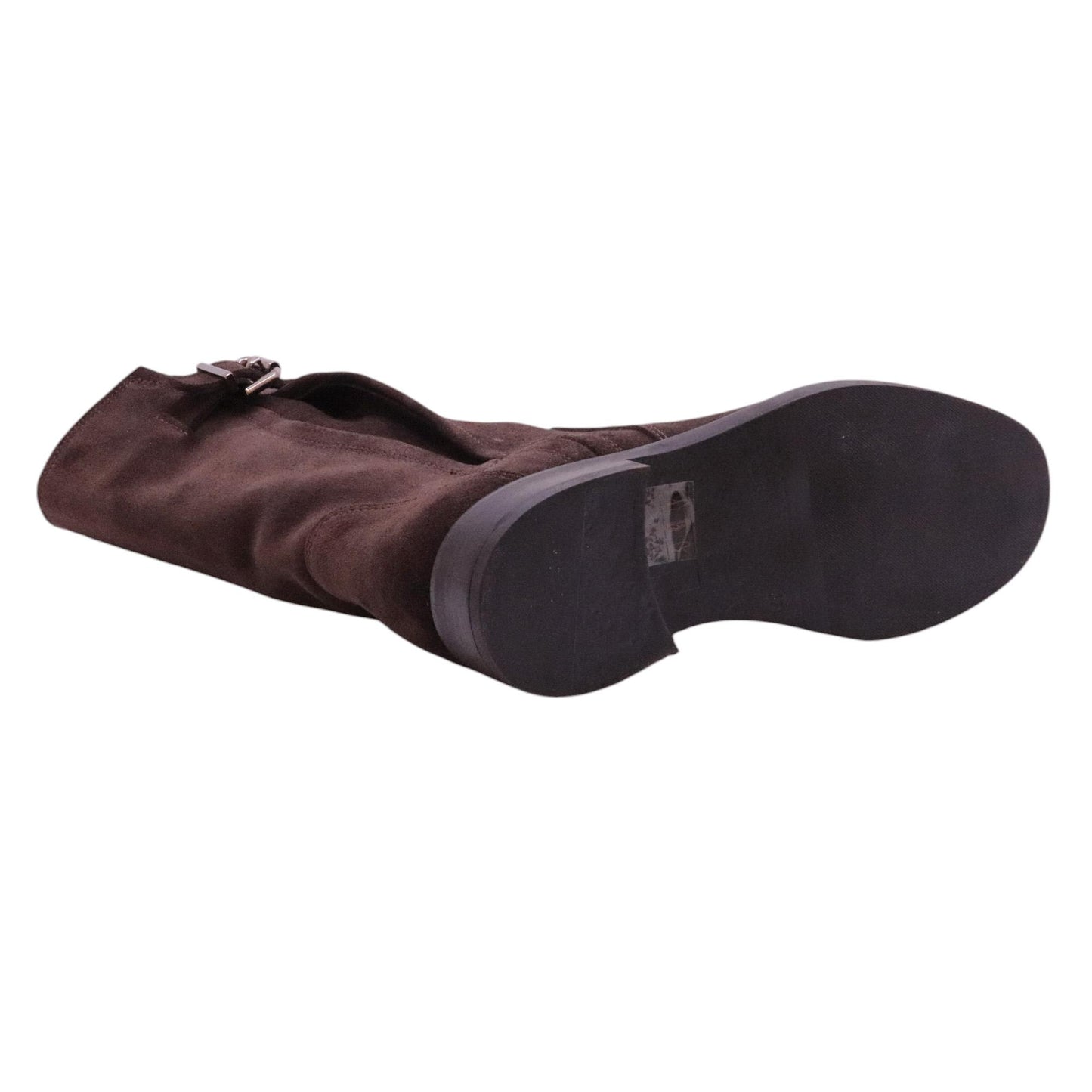 Curiositè 2842 stivale donna in camoscio marrone senza zip 