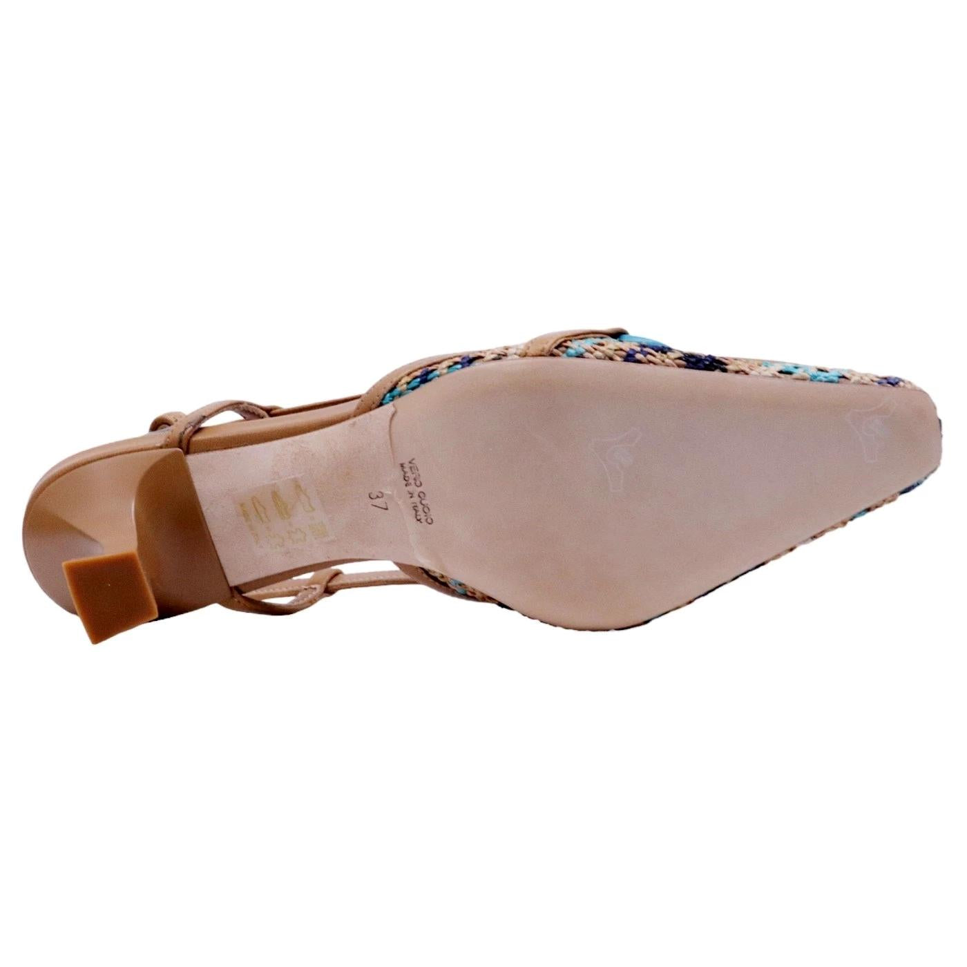 Slingback donna Chantal 2245 in pelle nocciola e corda intrecciata 