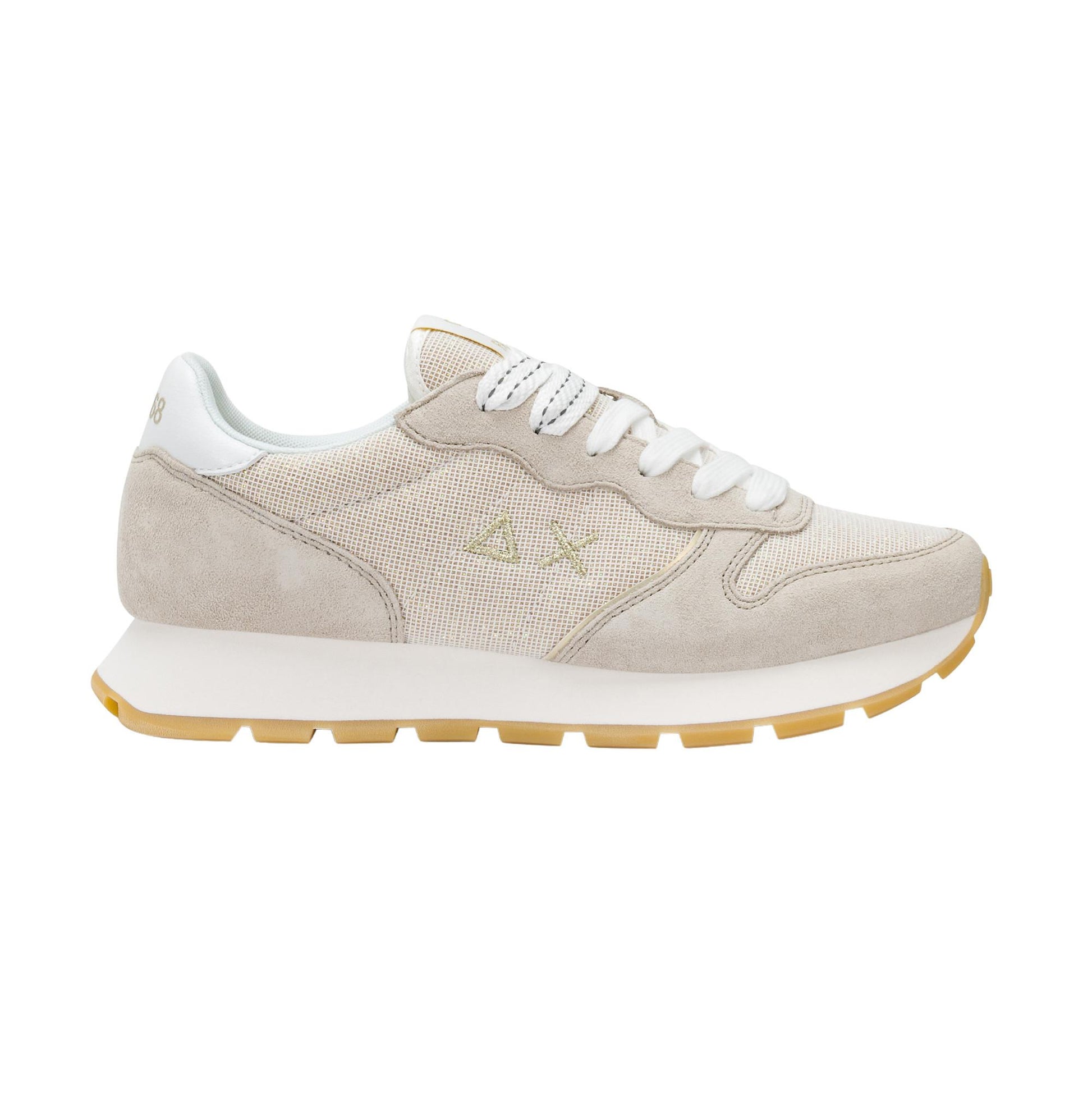 Sun68 Ally Glitter Z36203-43 sneaker donna in camoscio e lurex oro 