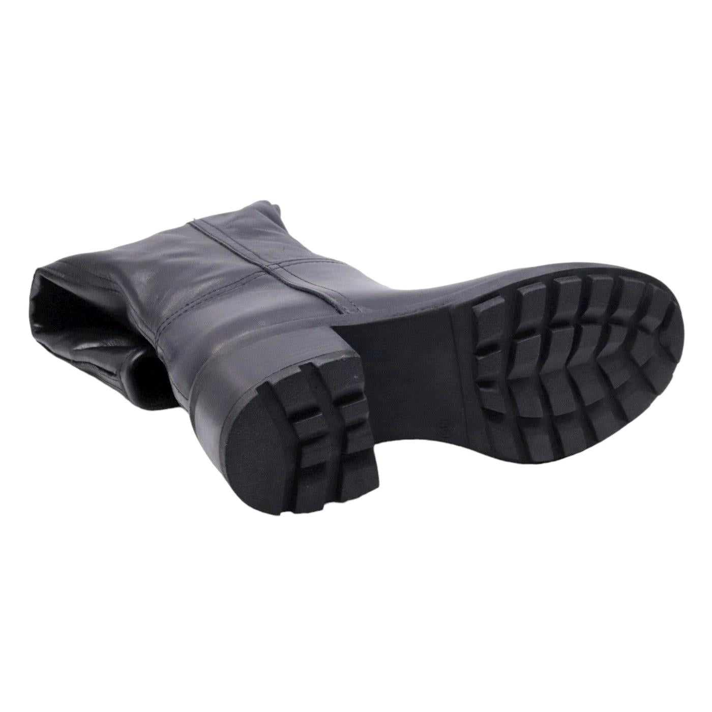 Stivale da donna Gio+ AFRA04 in pelle di colore nero 