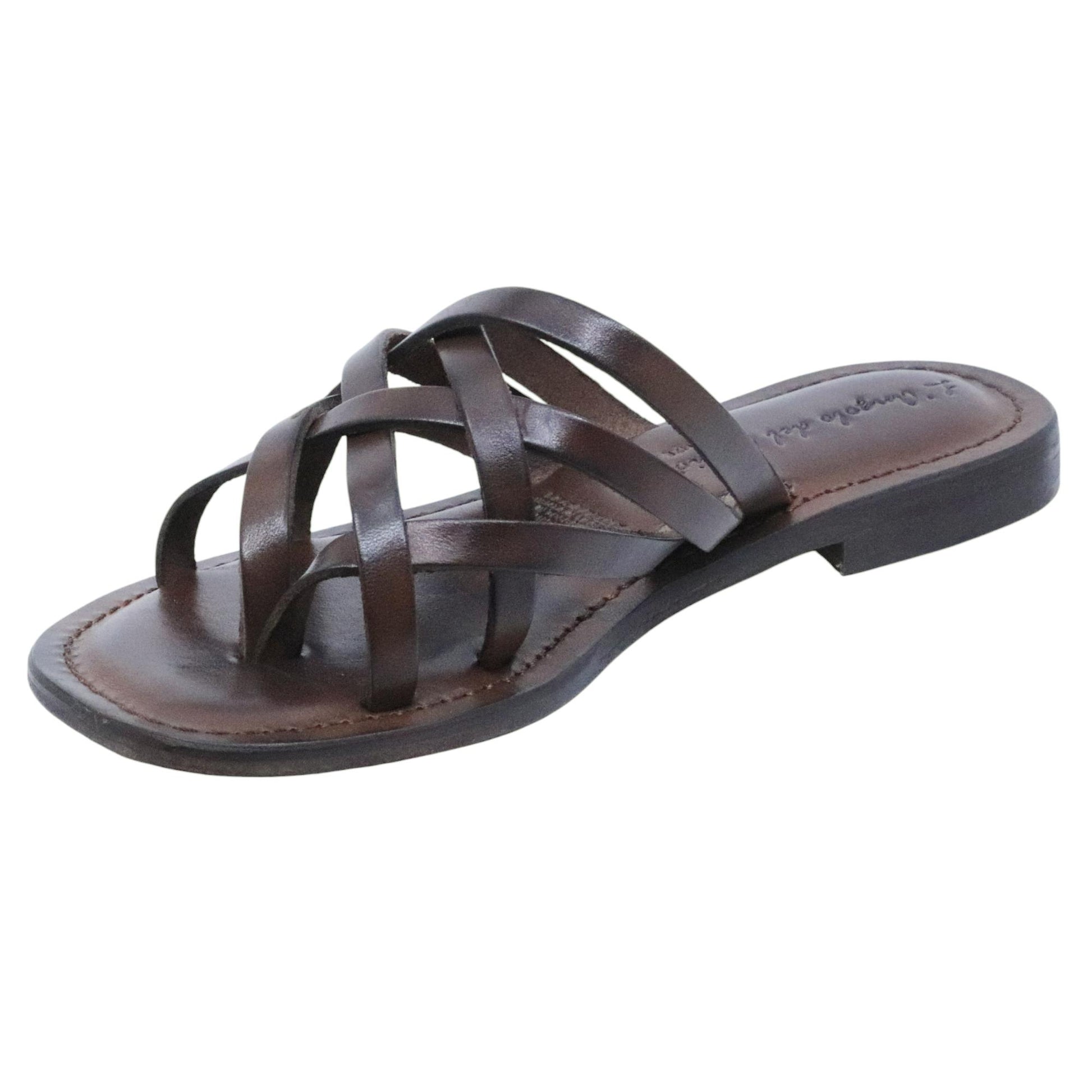 Sandalo donna L'angolo del cuoio Firenze 4409 in pelle marrone 