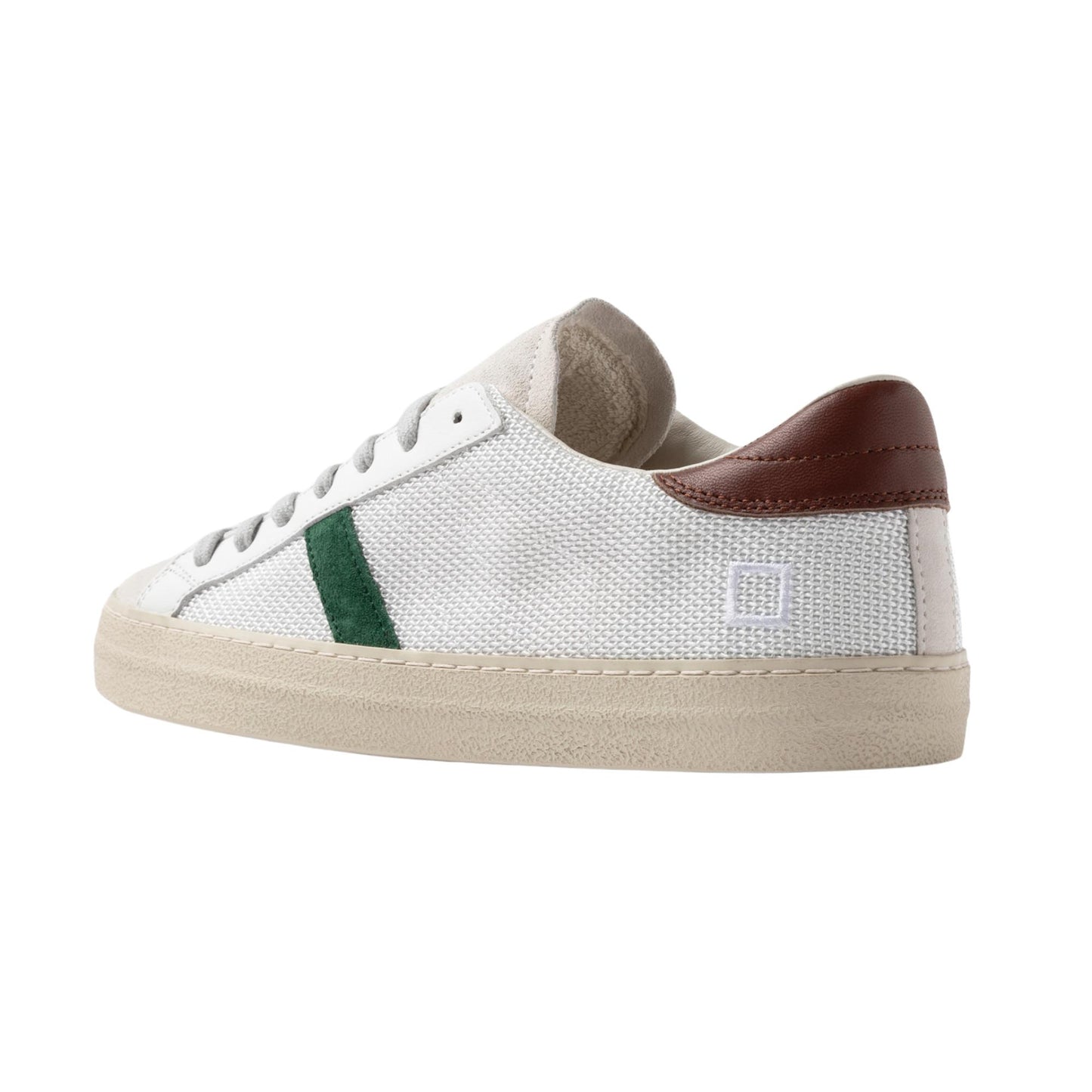 D.A.T.E. Hill Low Argegno HL-AR-WN sneaker uomo in pelle bianca e marrone 