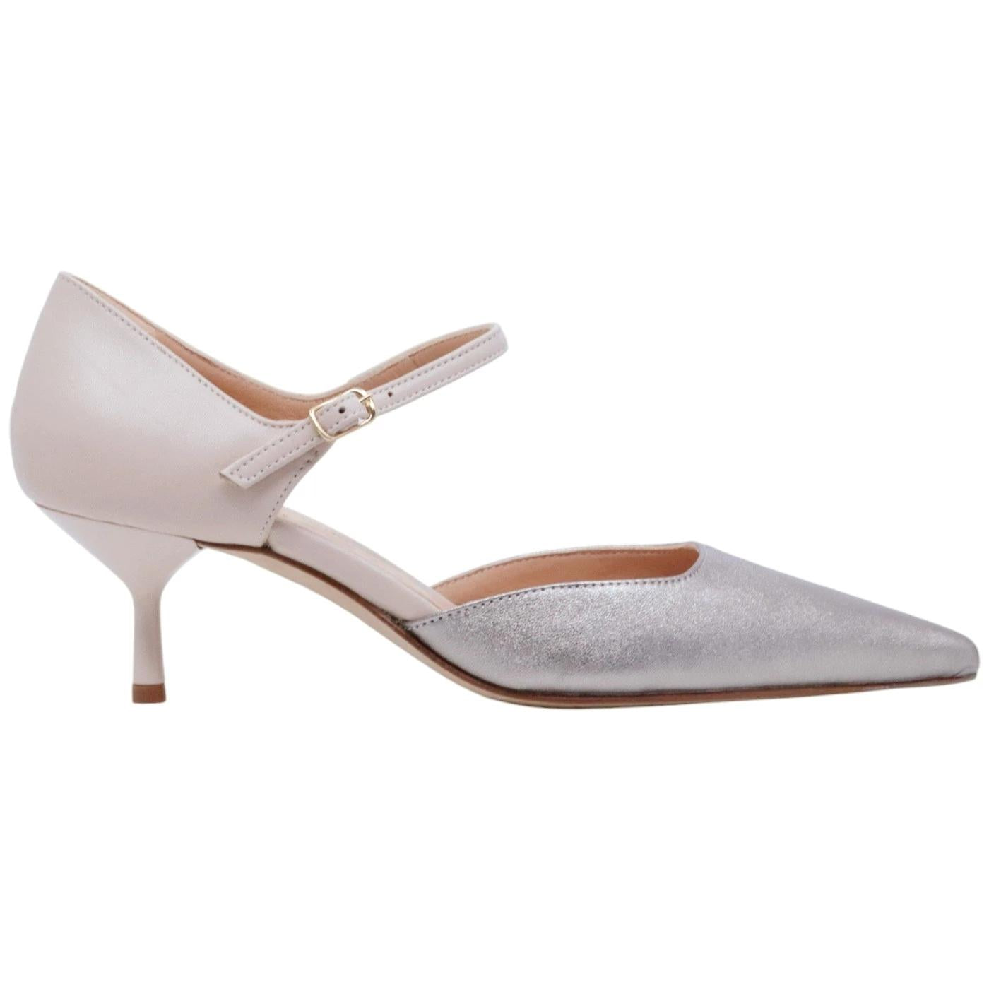 Decolletè donna The Seller 1033 pelle nude e bronzo 