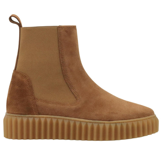 Voile Blanche Beth stivaletto donna in suede marrone chiaro 