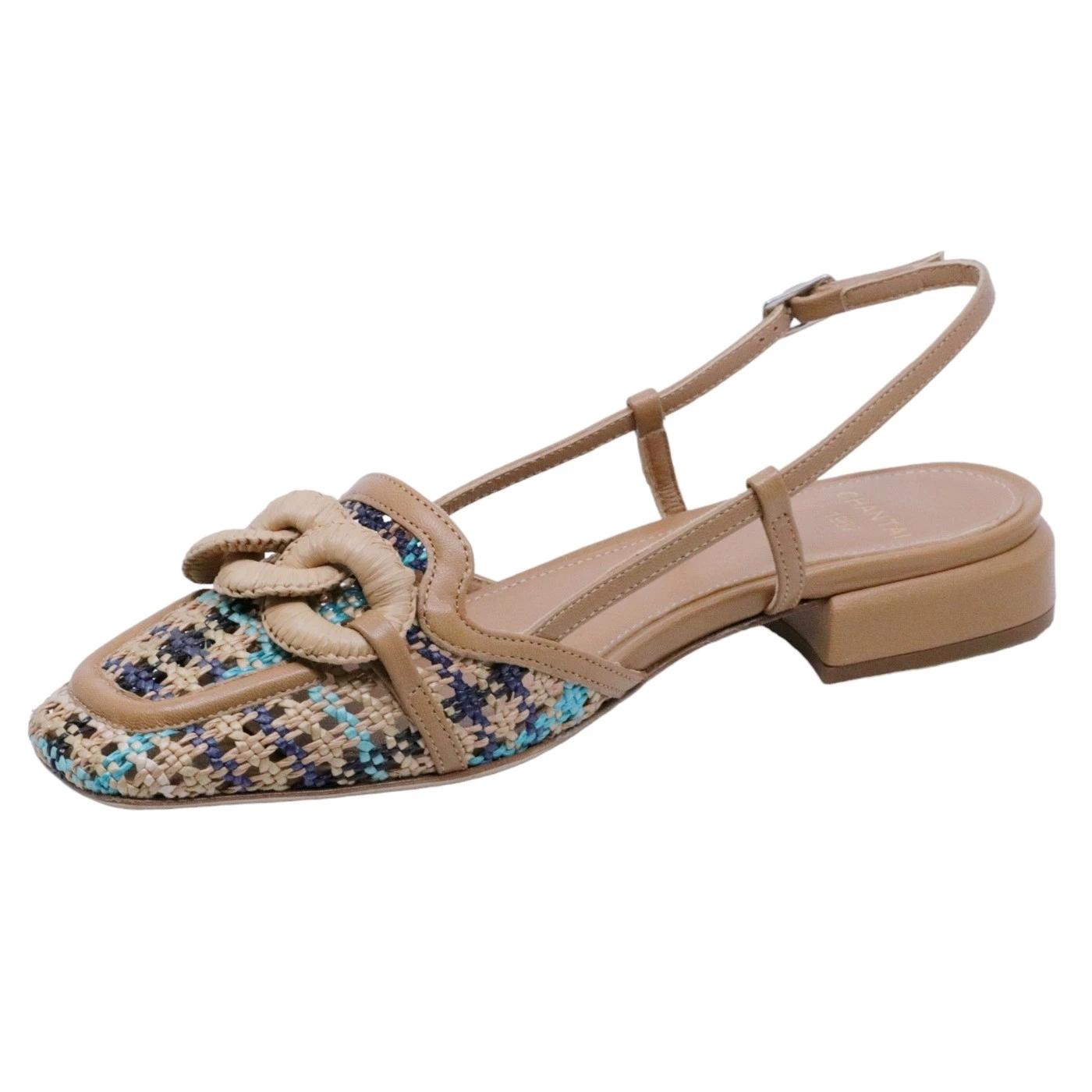 Slingback donna Chantal 2266 in pelle nocciola 
