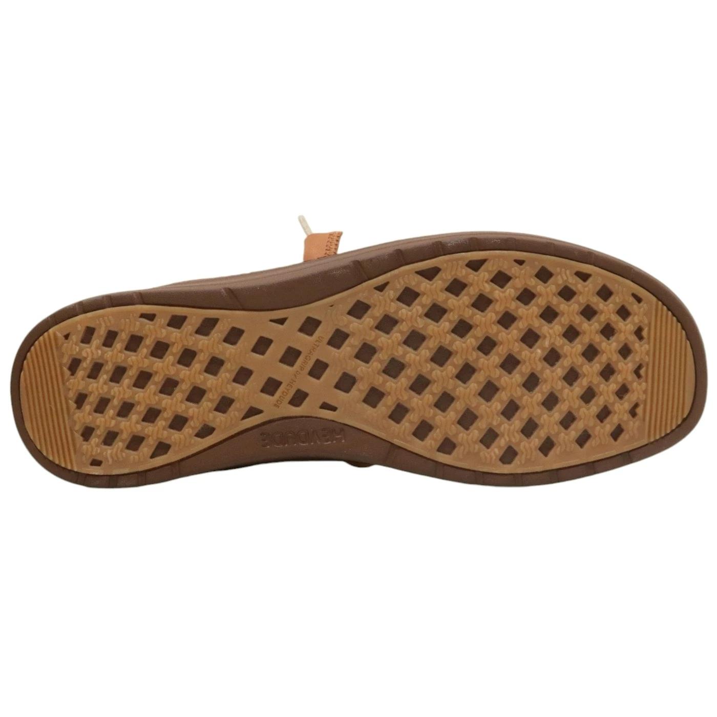 Hey Dude Wally Grip Craft sneaker uomo in pelle cuoio 